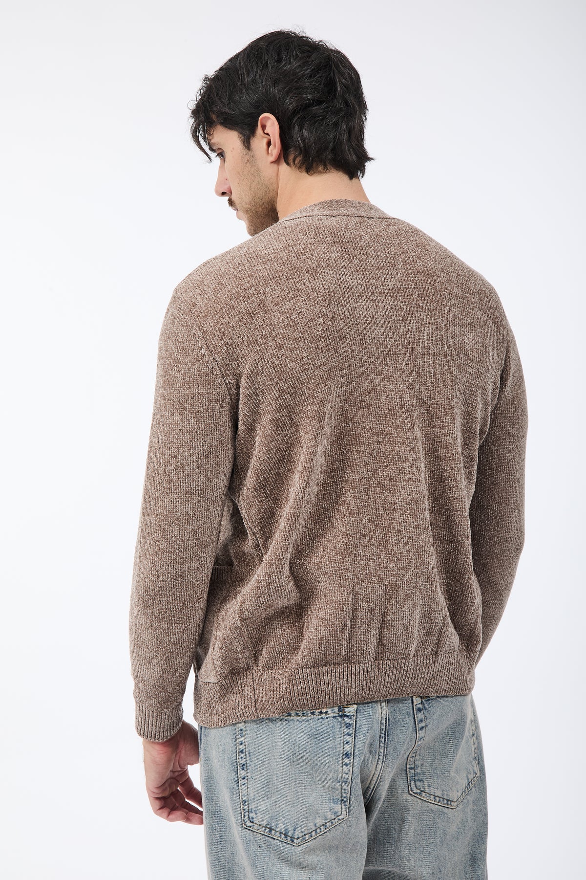 Cardigan Over-d Ciniglia Taupe M22