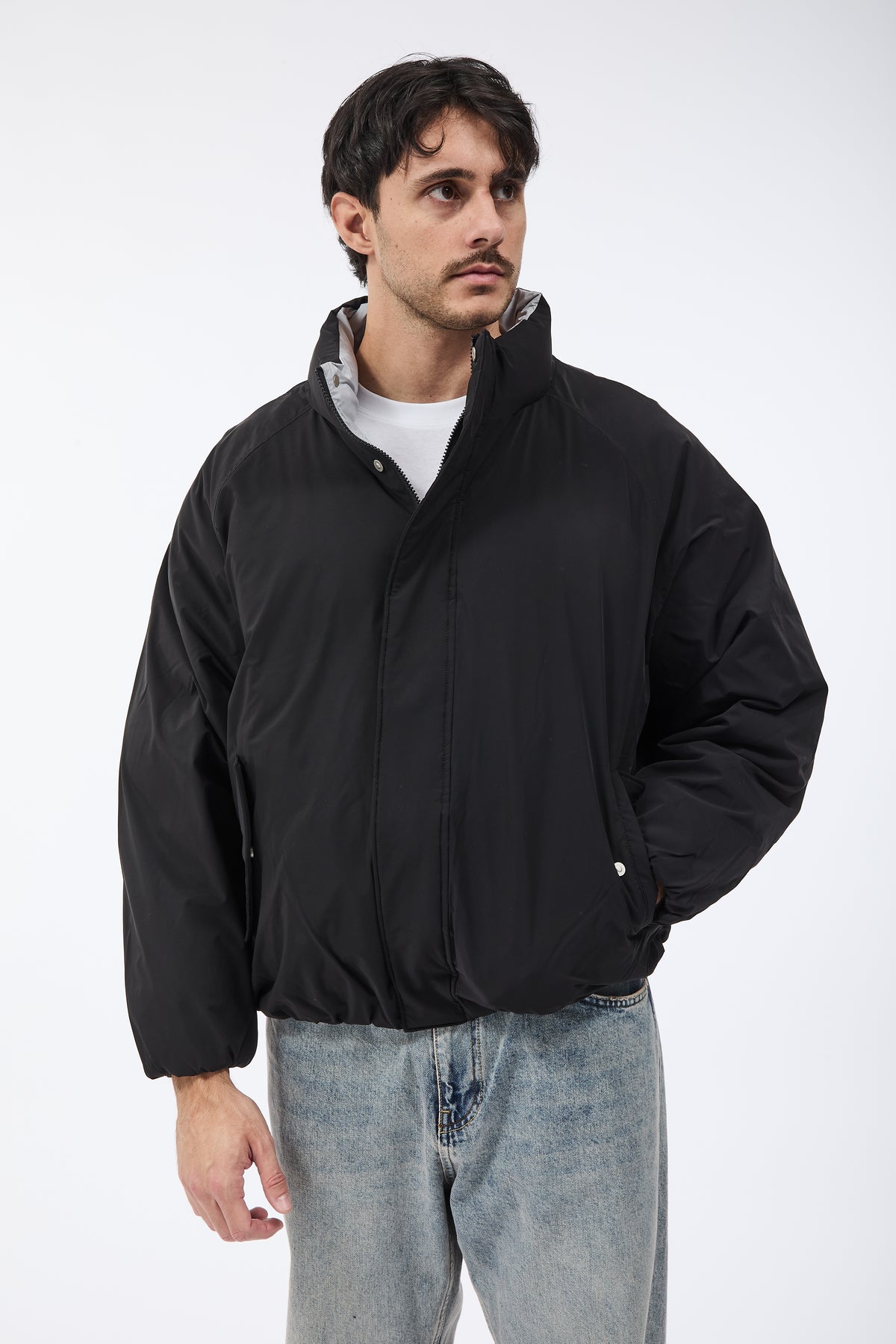 Piumino Imperial Cropped Nero 025