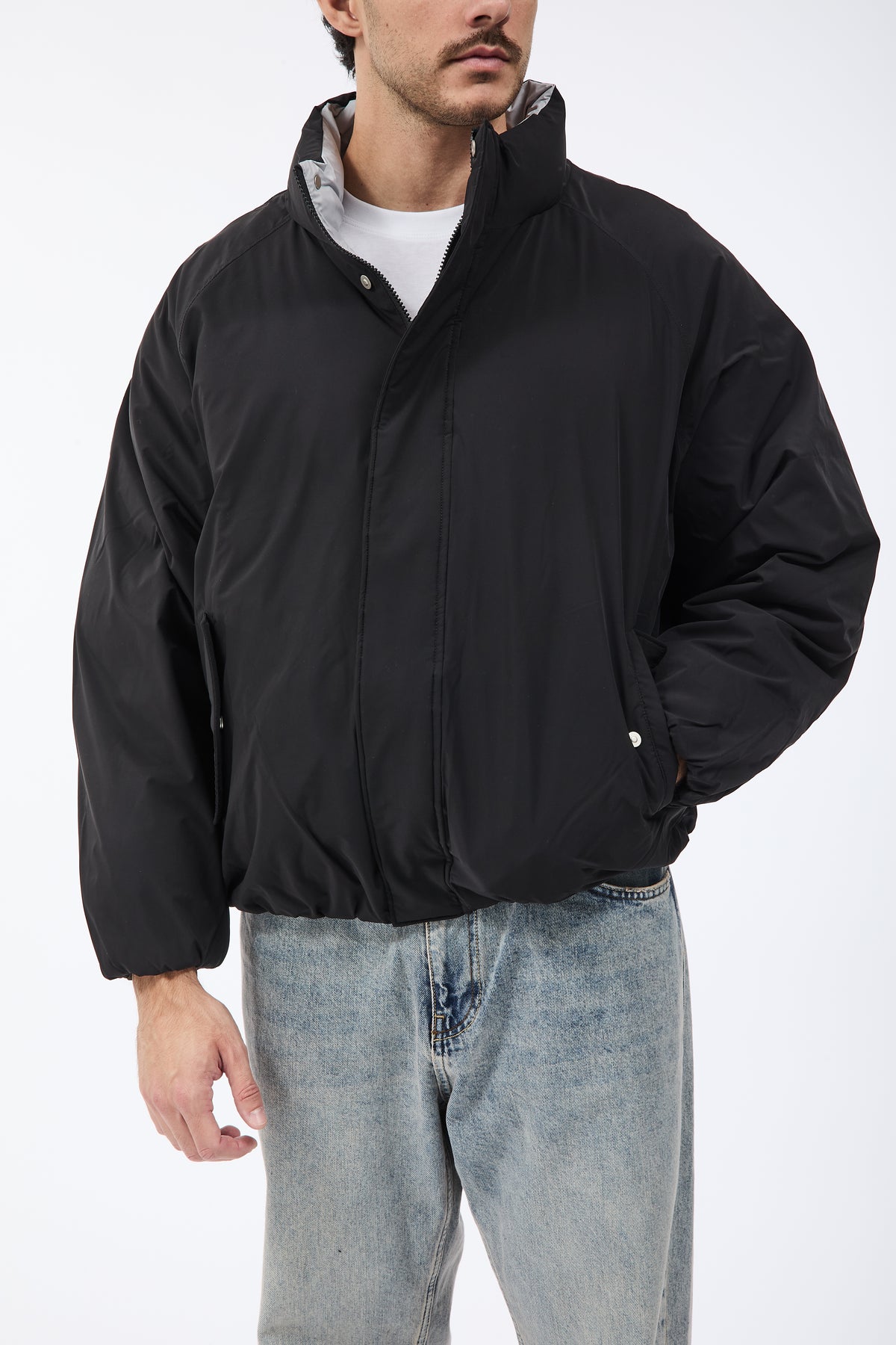 Piumino Imperial Cropped Nero 025