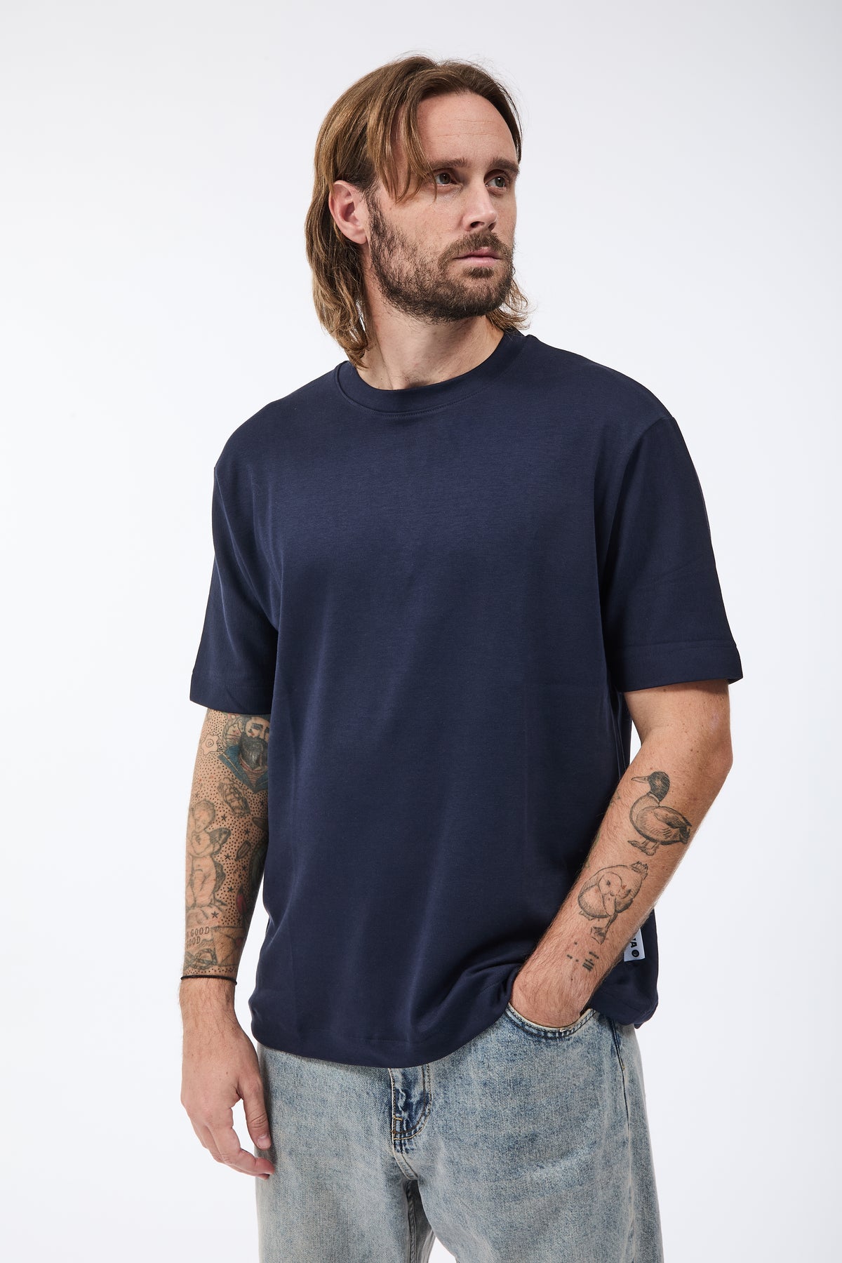 T-shirt Berna Interlock Blu