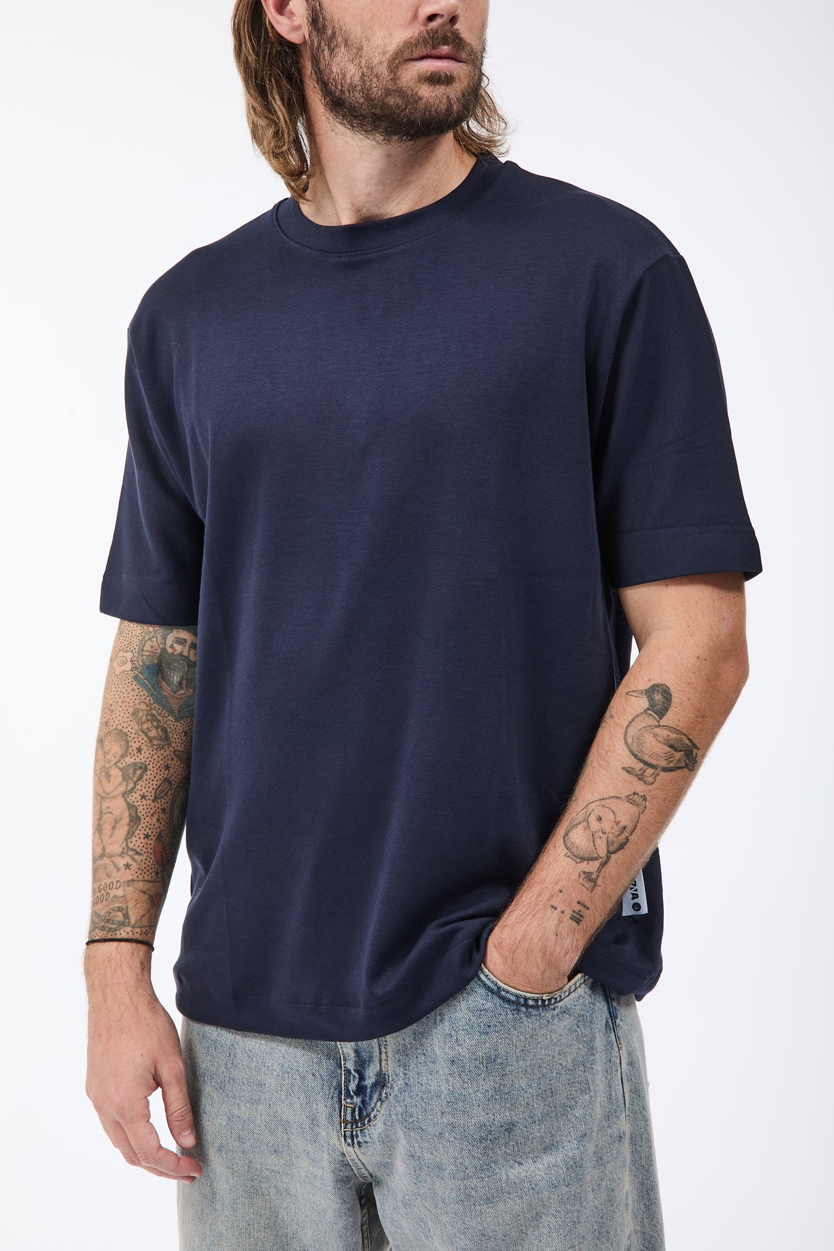 T-shirt Berna Interlock Blu