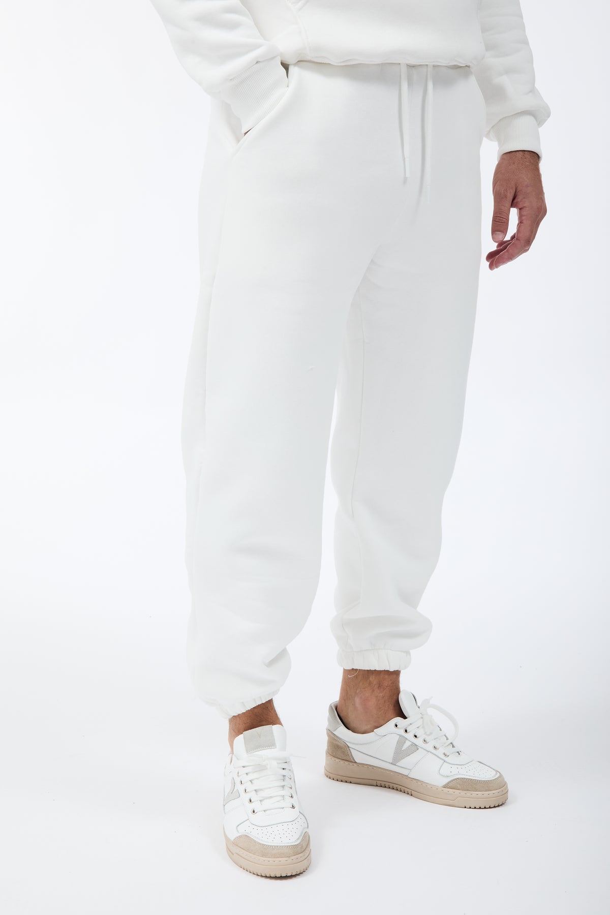 Pantalone Berna Felpa Polsino Panna