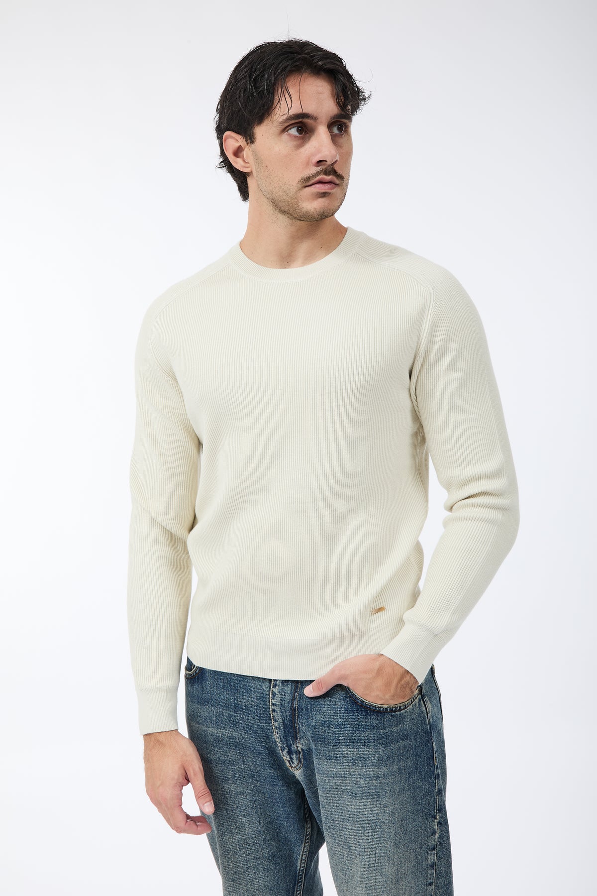 Maglione Gianni Lupo Panna 35213