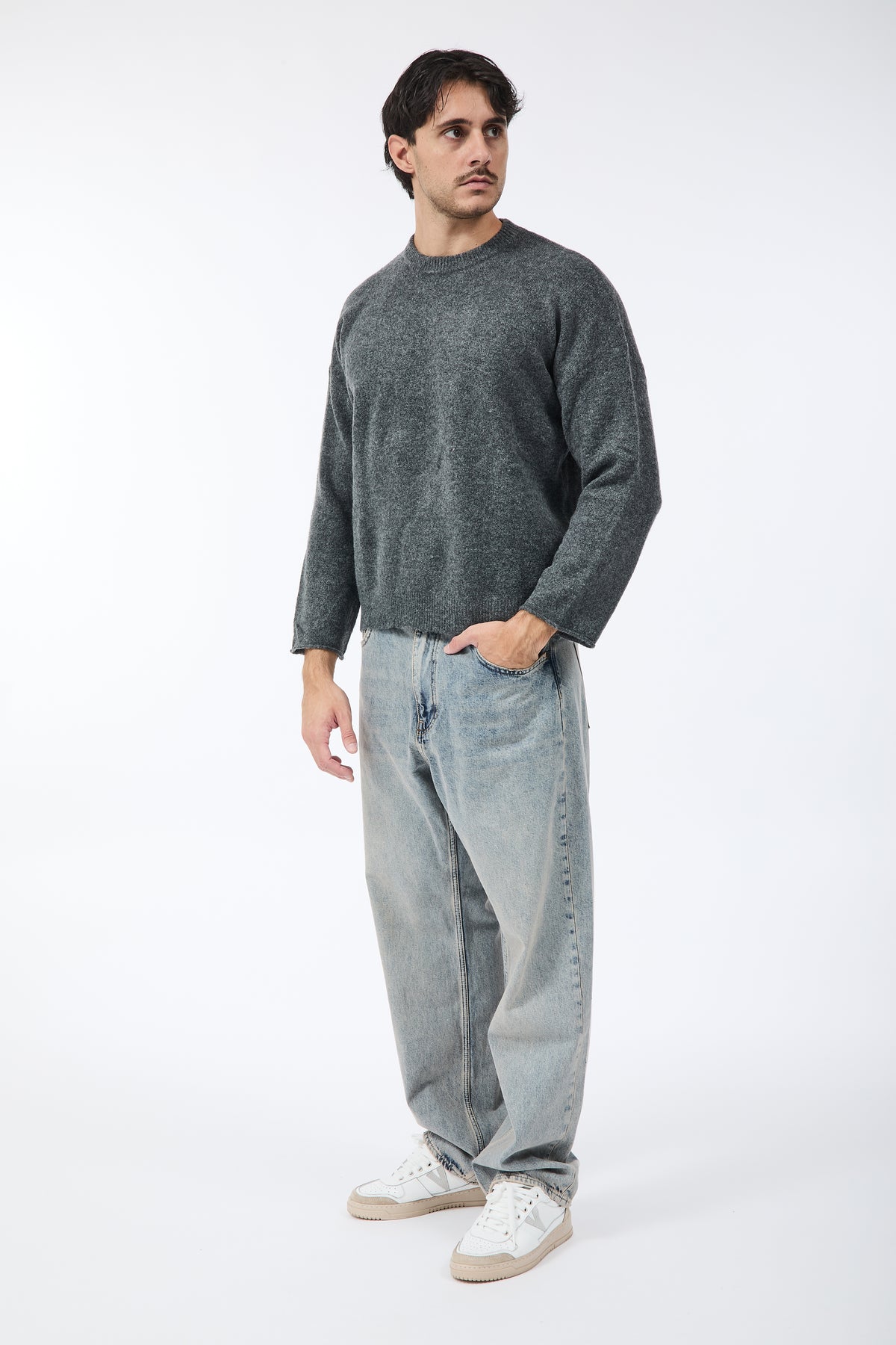 Maglione Berna Cropped Grigio 281