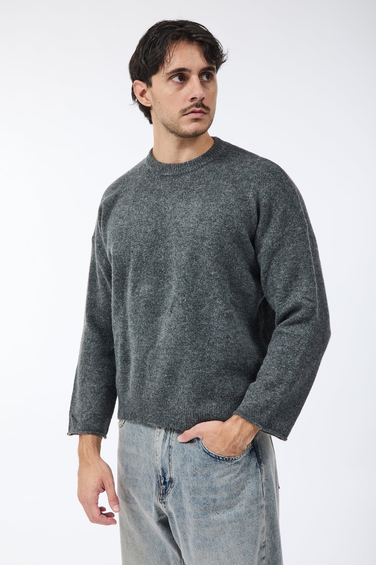 Maglione Berna Cropped Grigio 281