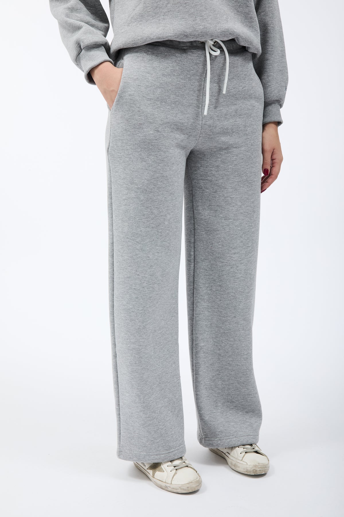 Pantalone Berna Felpa Palazzo Grigio