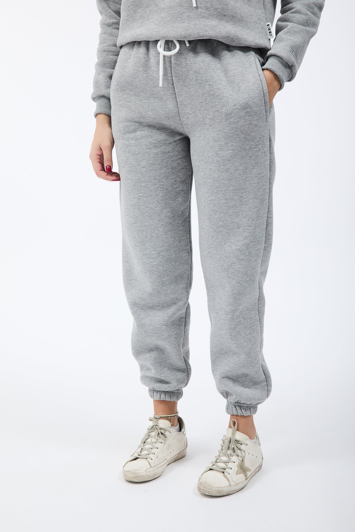 Pantalone Berna Felpa Polsino Grigio