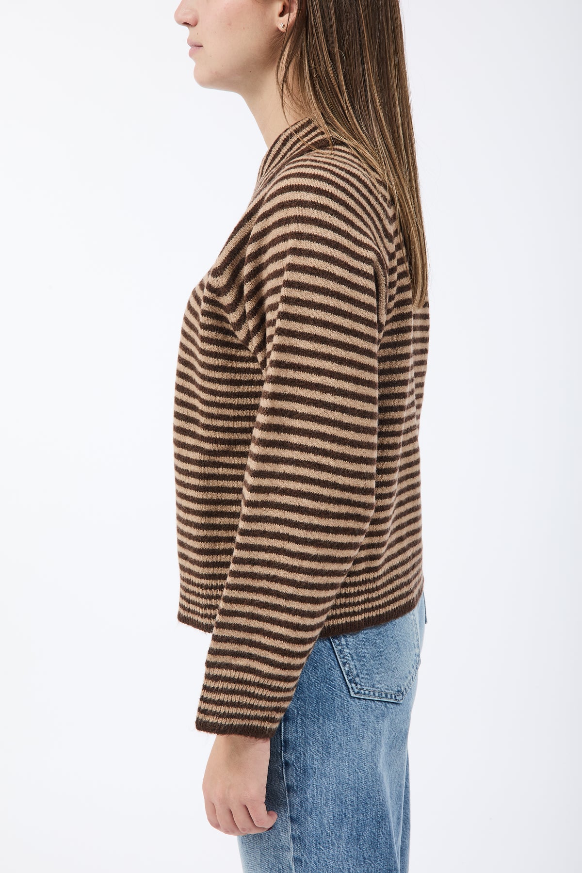 Maglione HaveOne Rigato con Colletto Moro