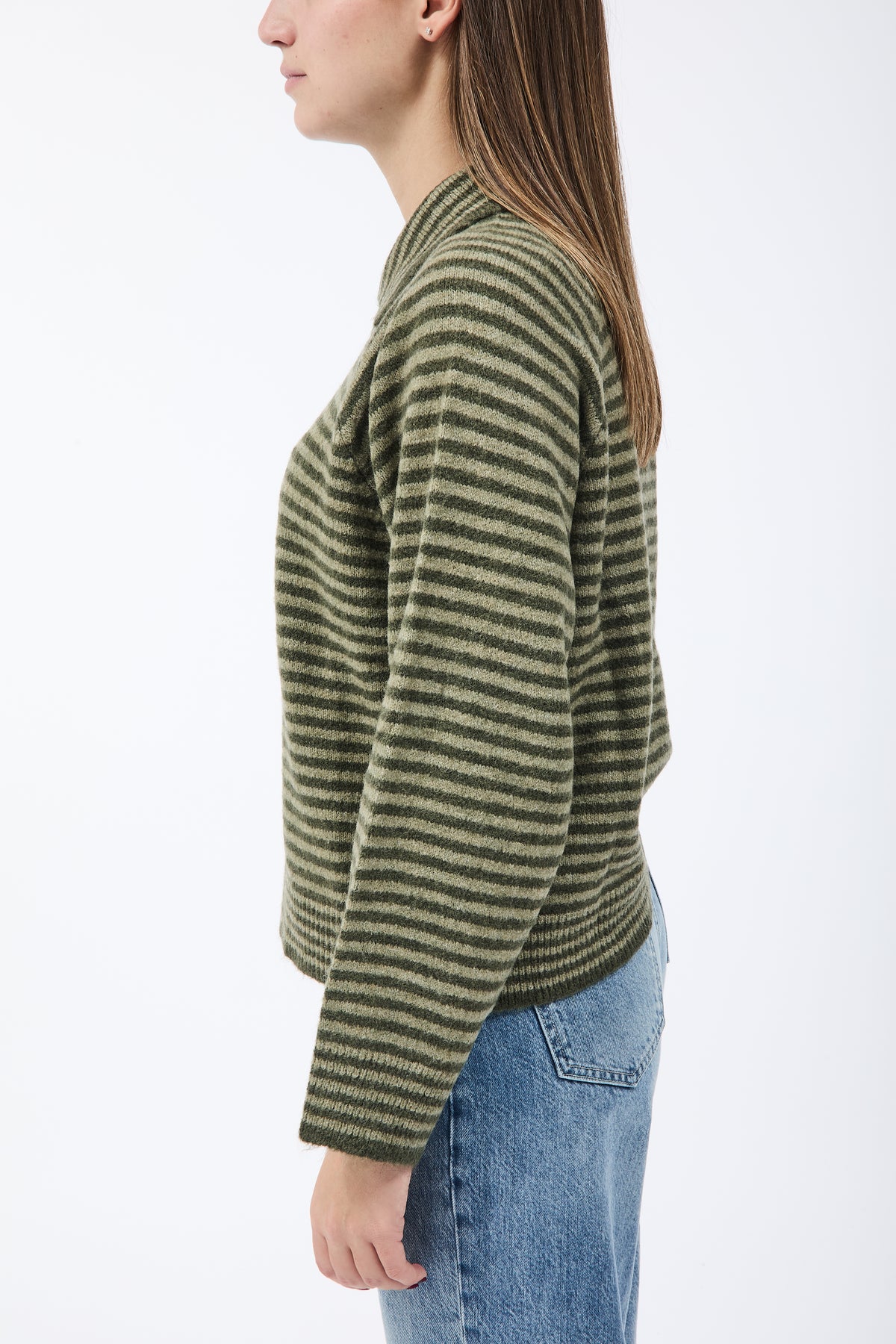 Maglione HaveOne Rigato con Colletto Militare