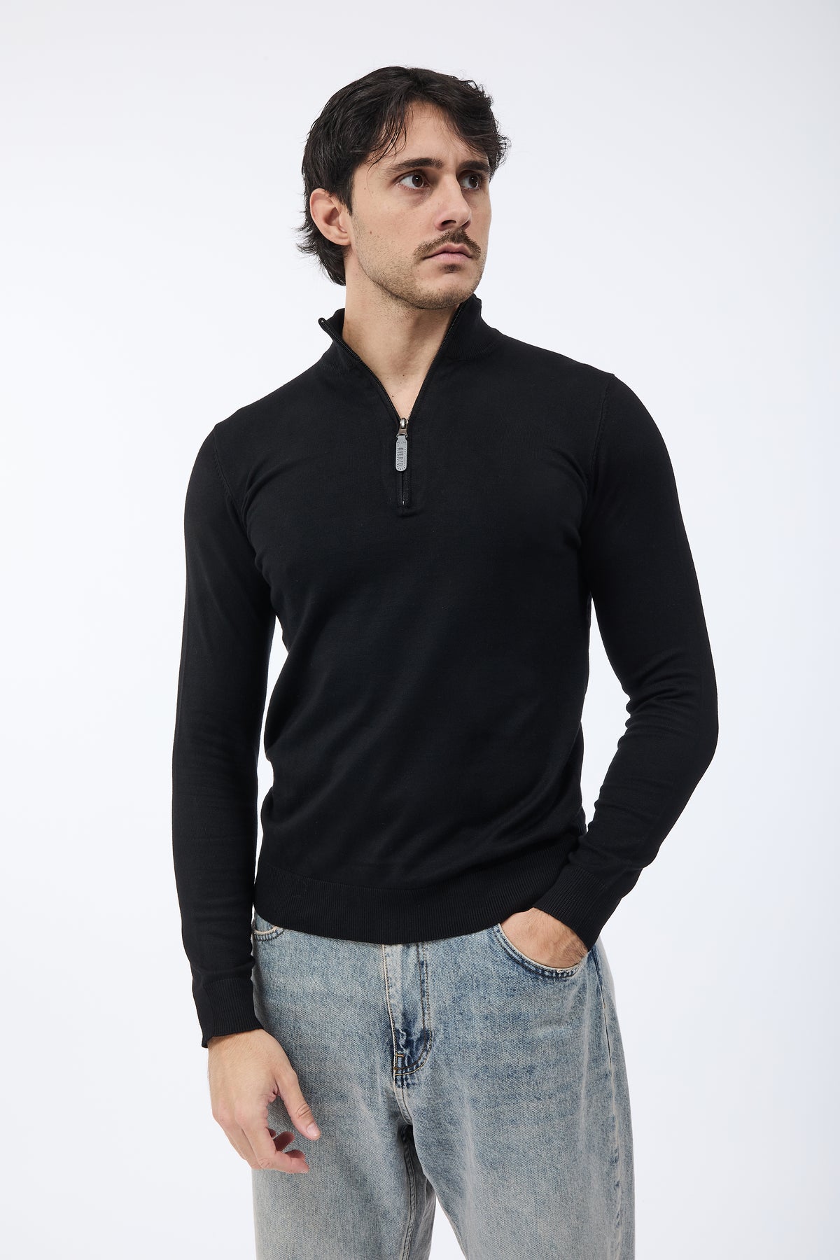 Lupetto Over-d Zip Nero M25