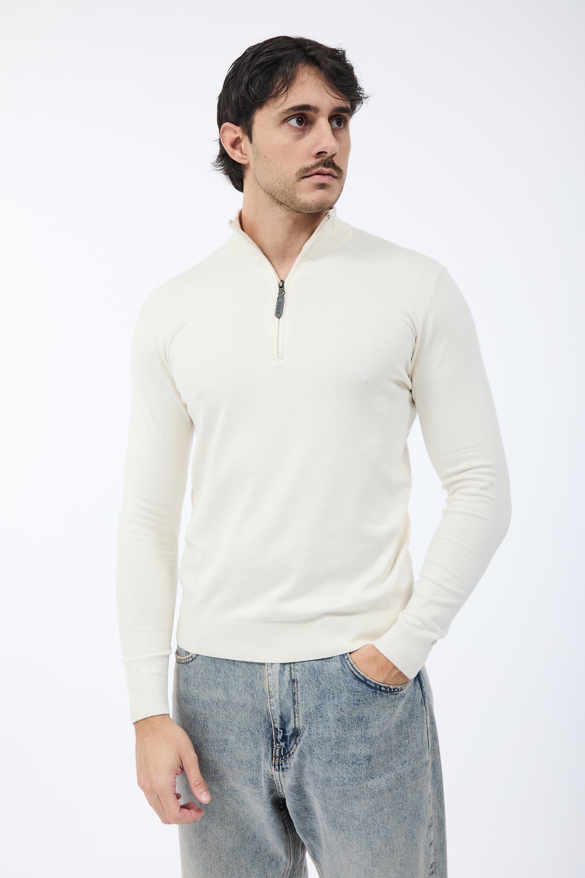 Lupetto Over-d Zip Panna M25