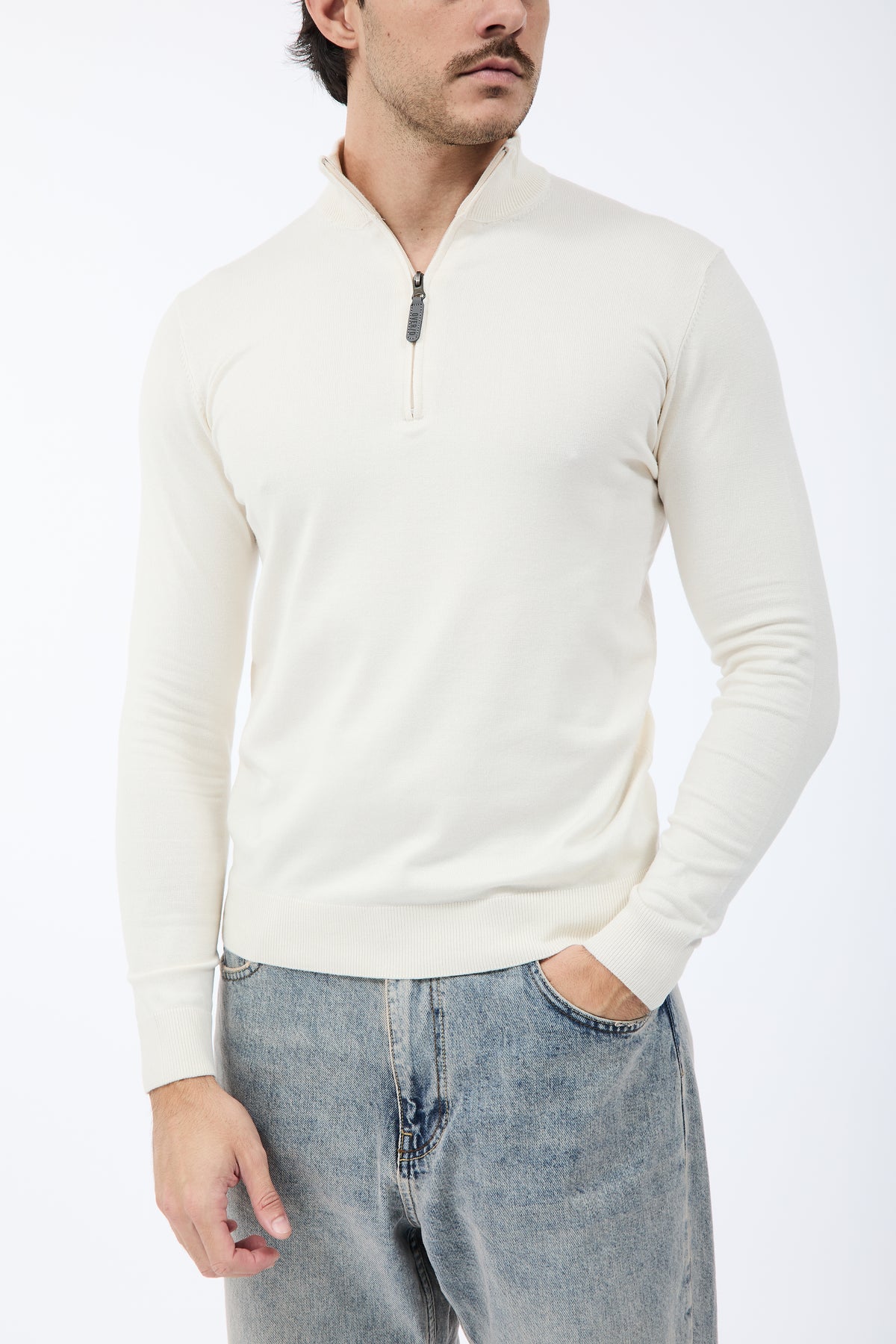 Lupetto Over-d Zip Panna M25