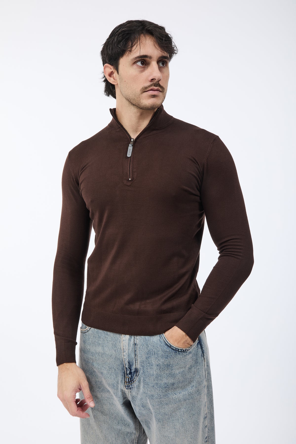 Lupetto Over-d Zip Moro M25