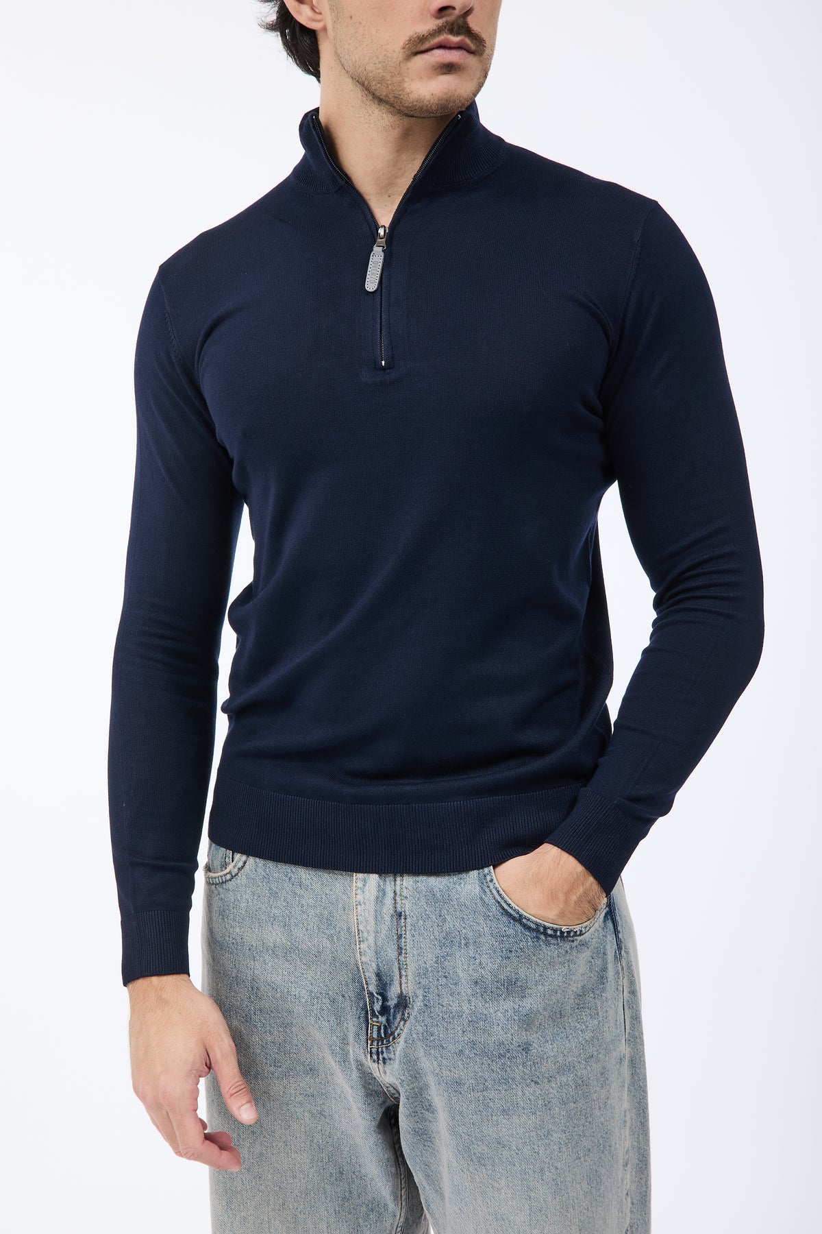 Lupetto Over-d Zip Blu M25