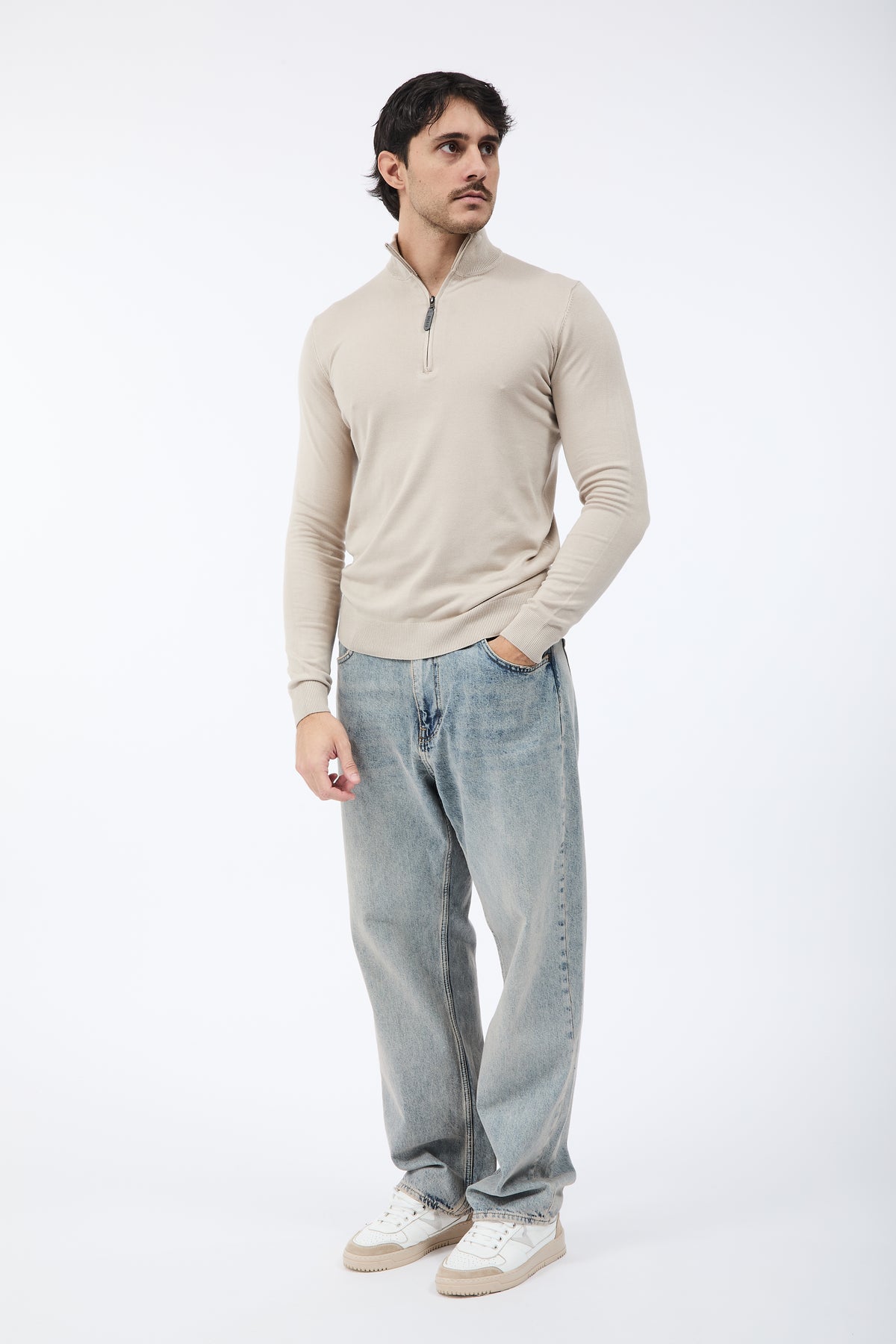 Lupetto Over-d Zip Taupe M25
