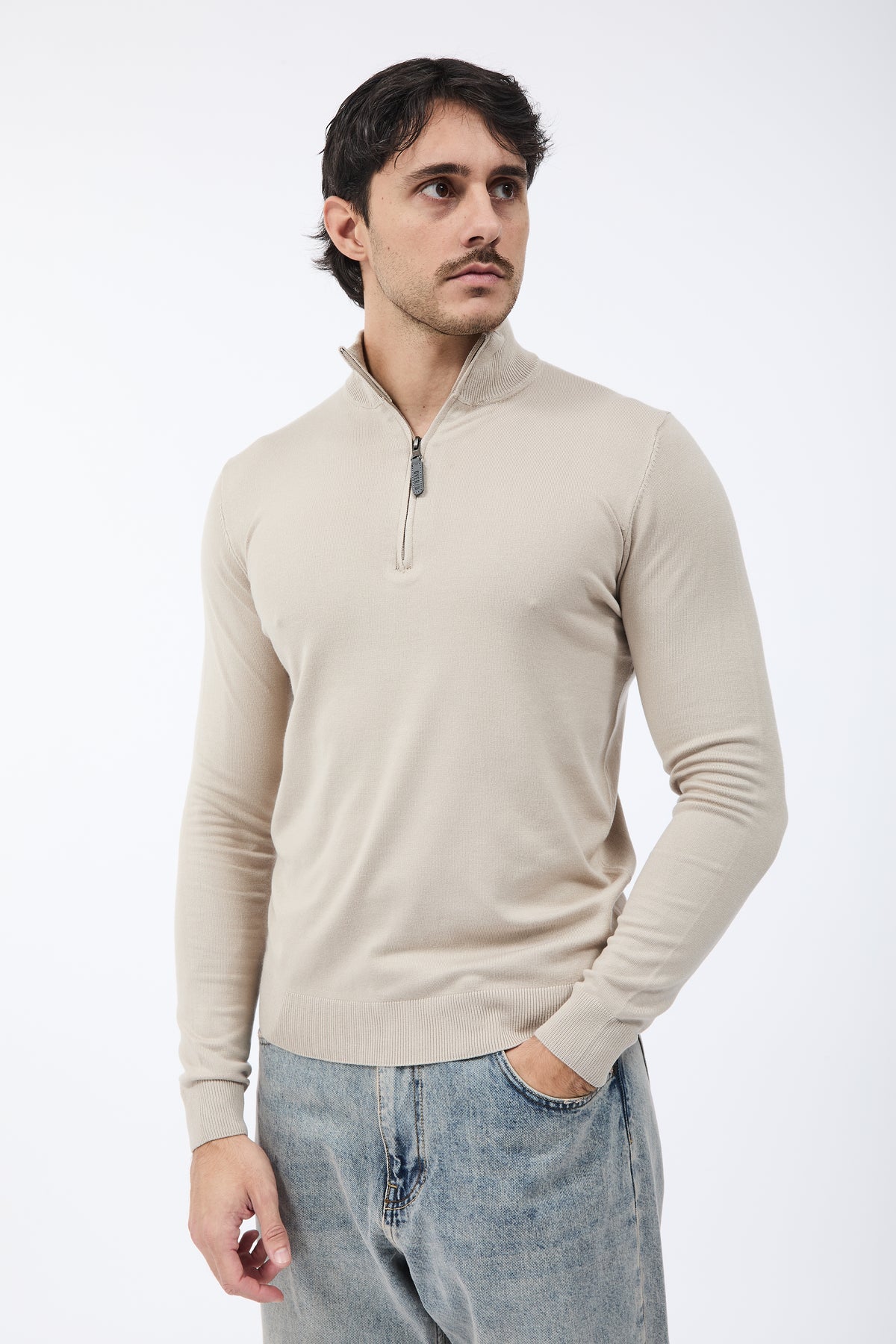 Lupetto Over-d Zip Taupe M25