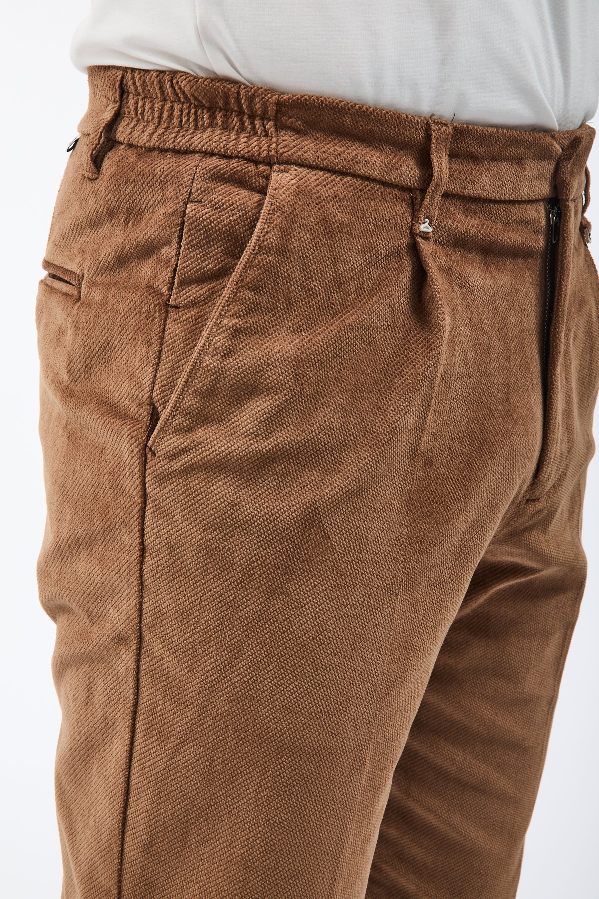 Pantalone Berna Cropped Velluto Biscotto 503