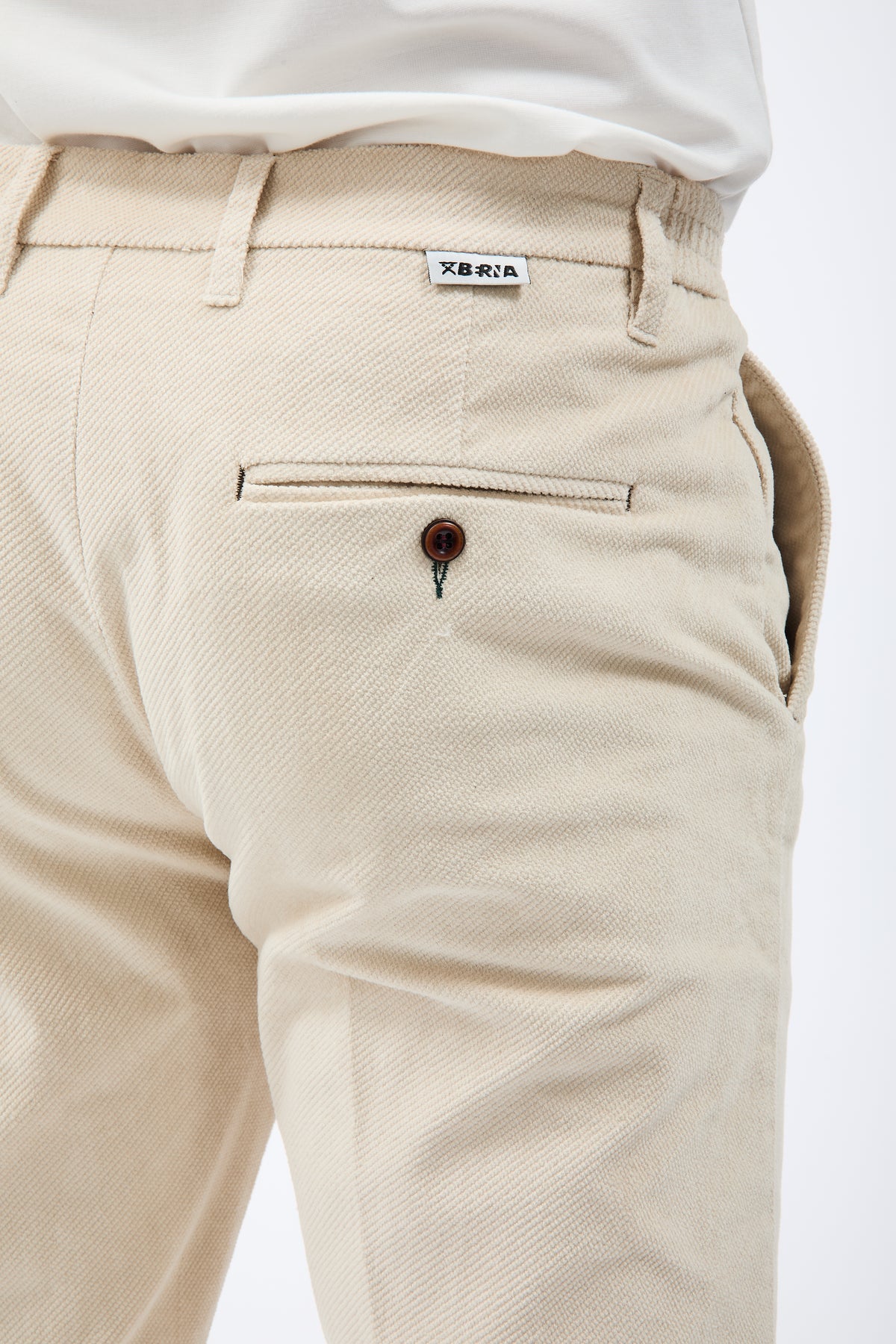 Pantalone Berna Cropped Velluto Panna 503