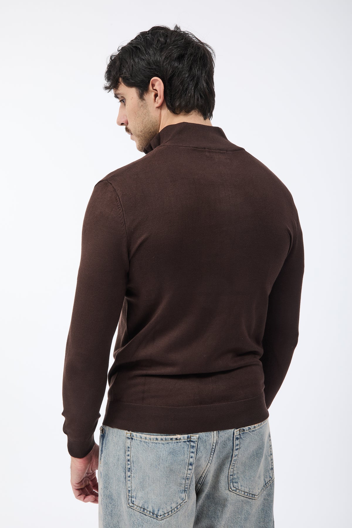 Maglione Gianni Lupo Zip 35138 Caffè