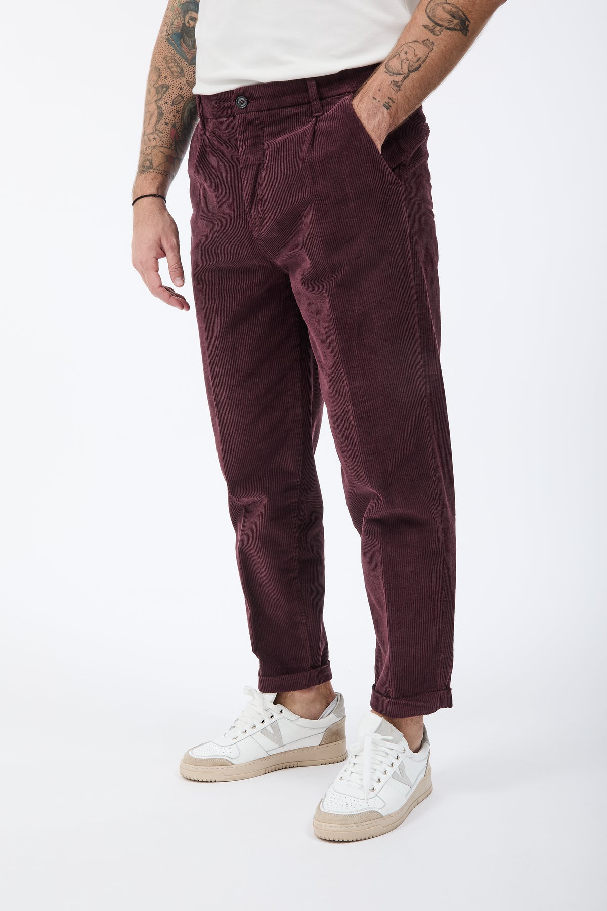 Pantalone Gianni Lupo Velluto Prugna 21847