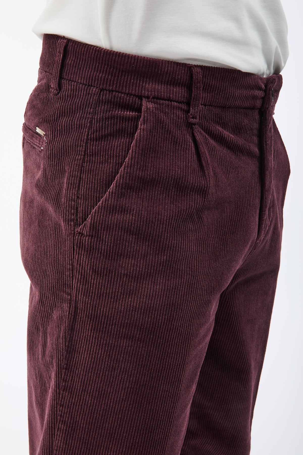 Pantalone Gianni Lupo Velluto Prugna 21847