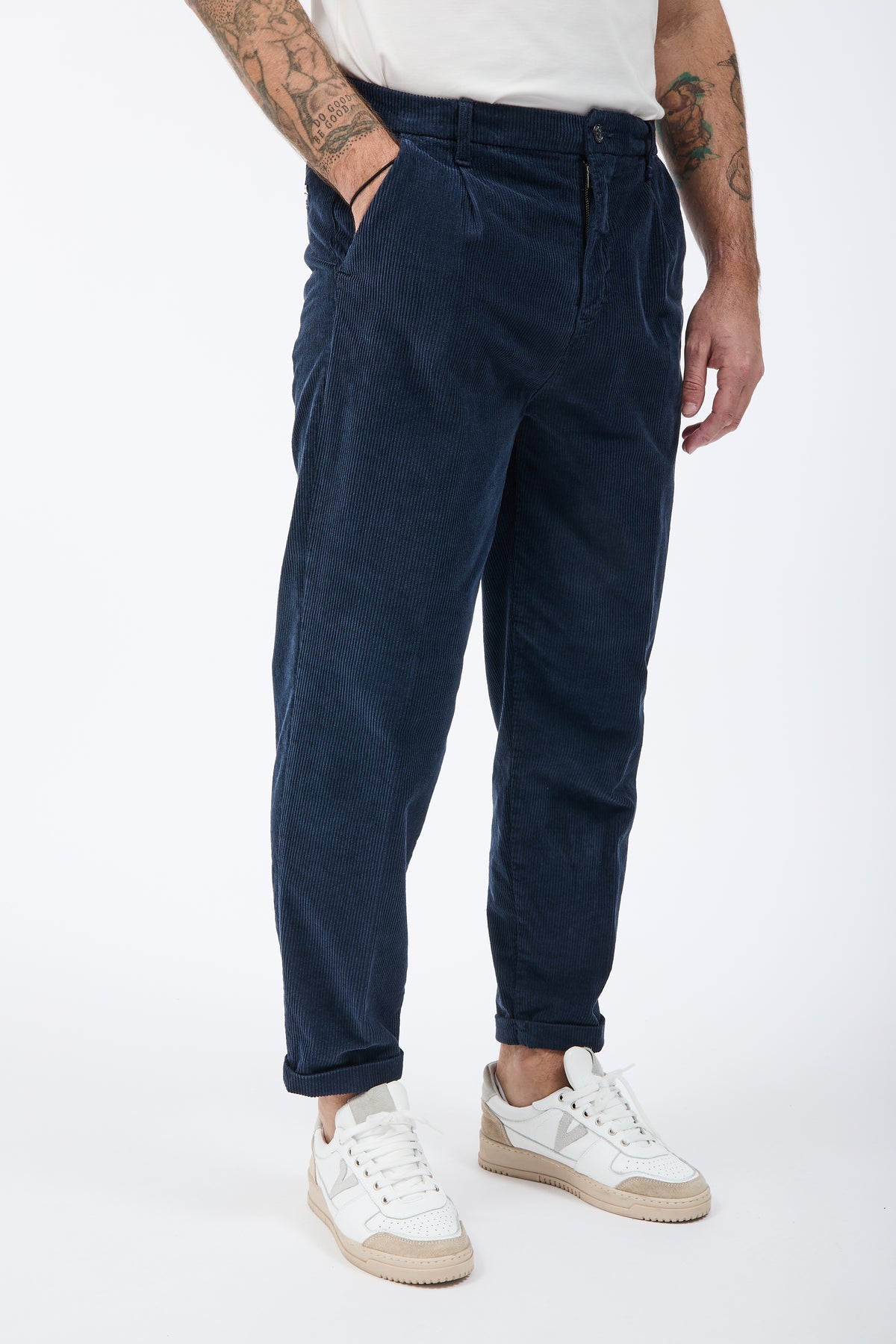 Pantalone Gianni Lupo Velluto Navy 21847