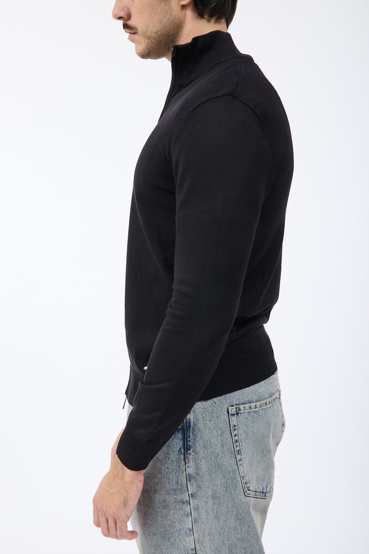 Maglione Gianni Lupo Zip 35138 Nero