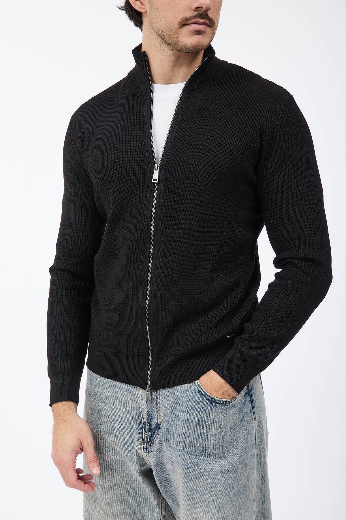 Maglione Gianni Lupo Zip 35152 Nero