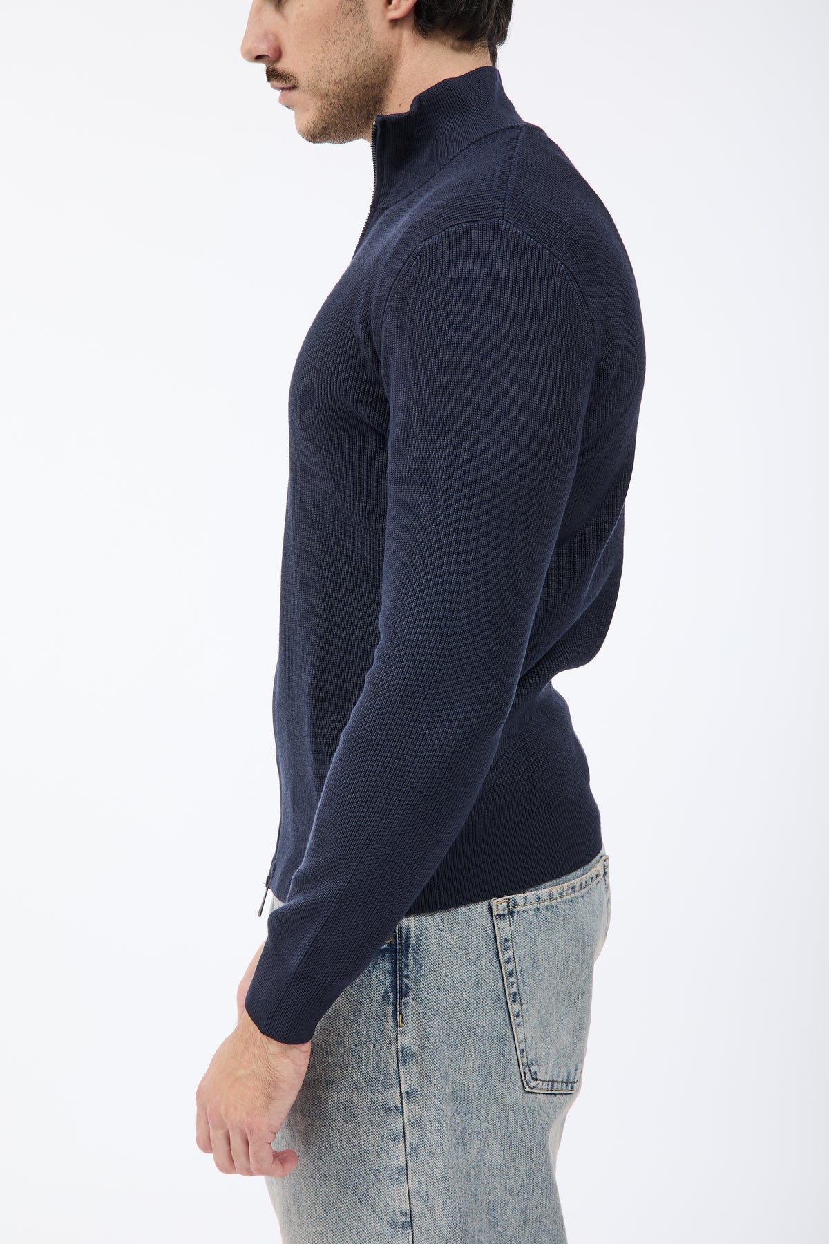 Maglione Gianni Lupo Zip 35152 Blu