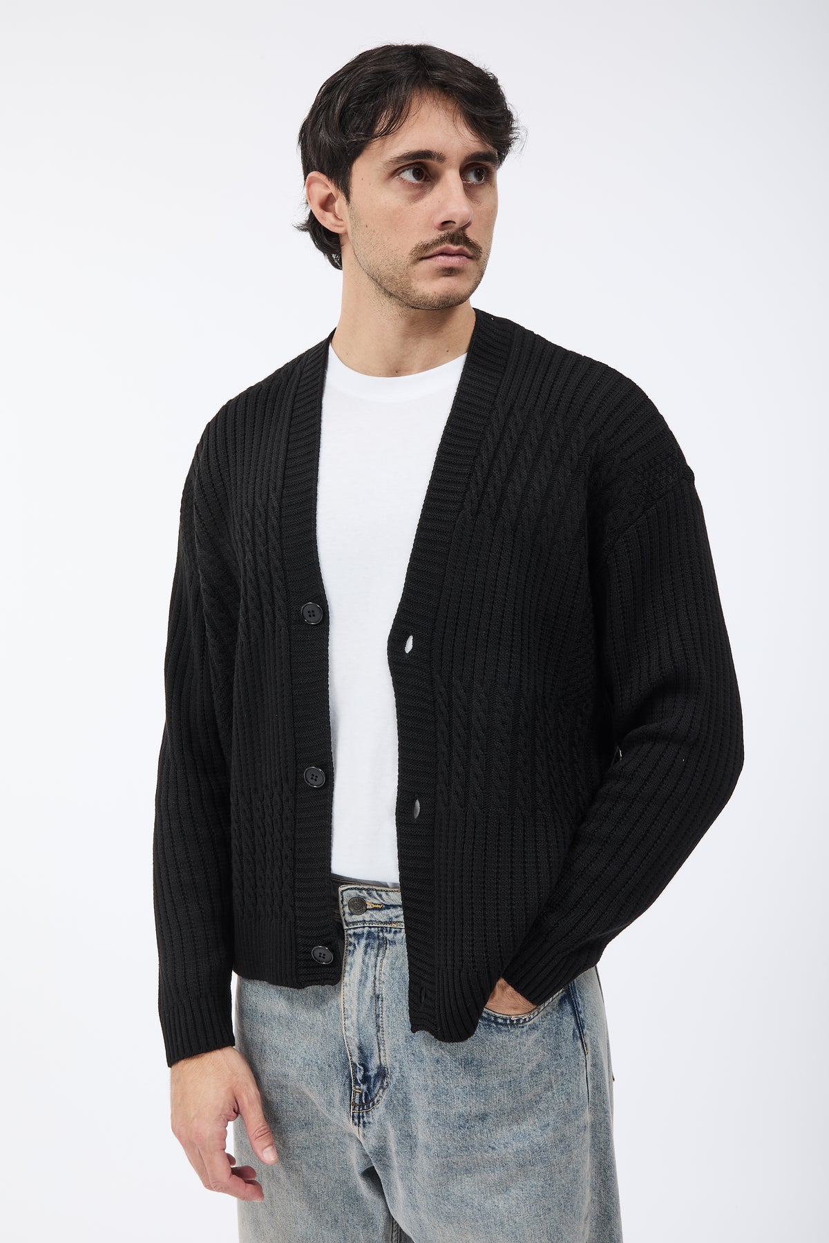 Cardigan NJB Sciallato Nero 620