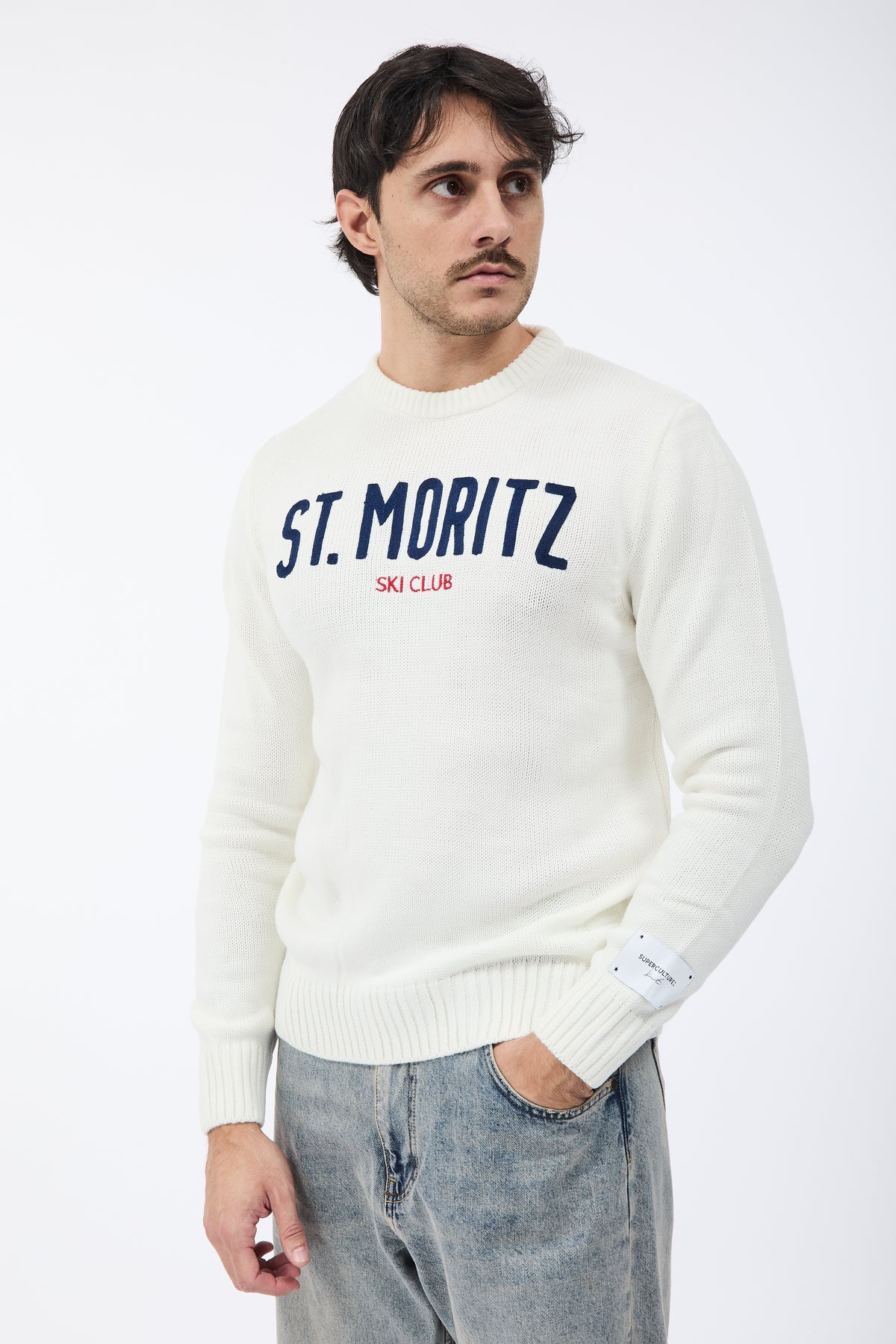 Maglione Superculture AK7019 Bianco