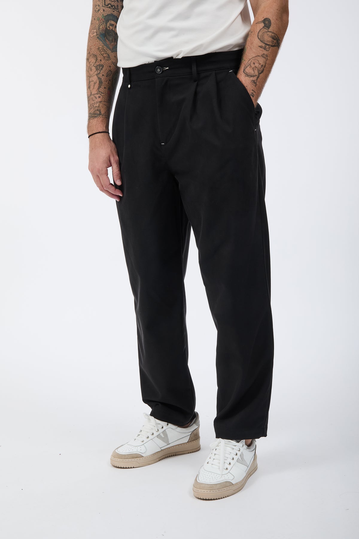 Pantalone Block Eleven Japan Doppia Pence Nero