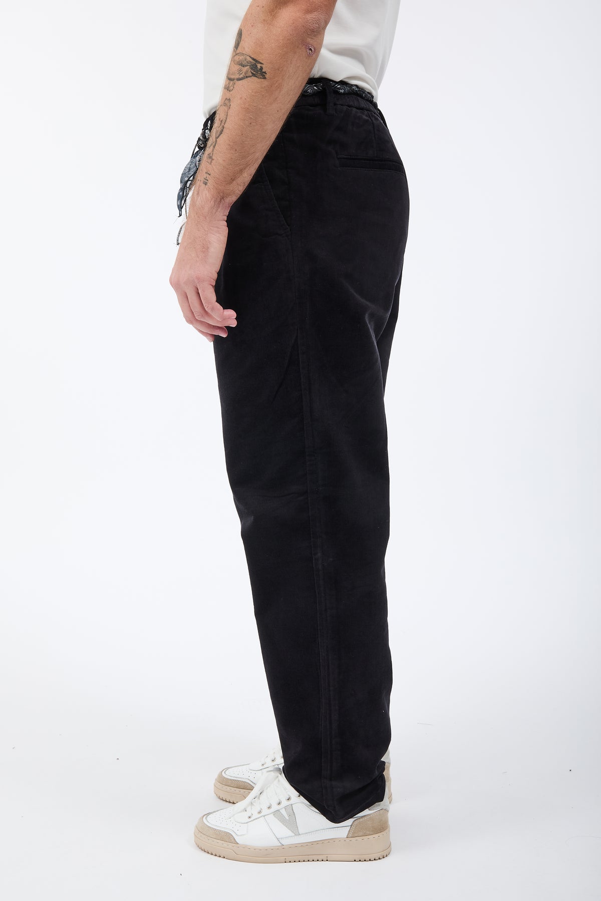 Pantalone Berna Old style Jersey Velluto Nero