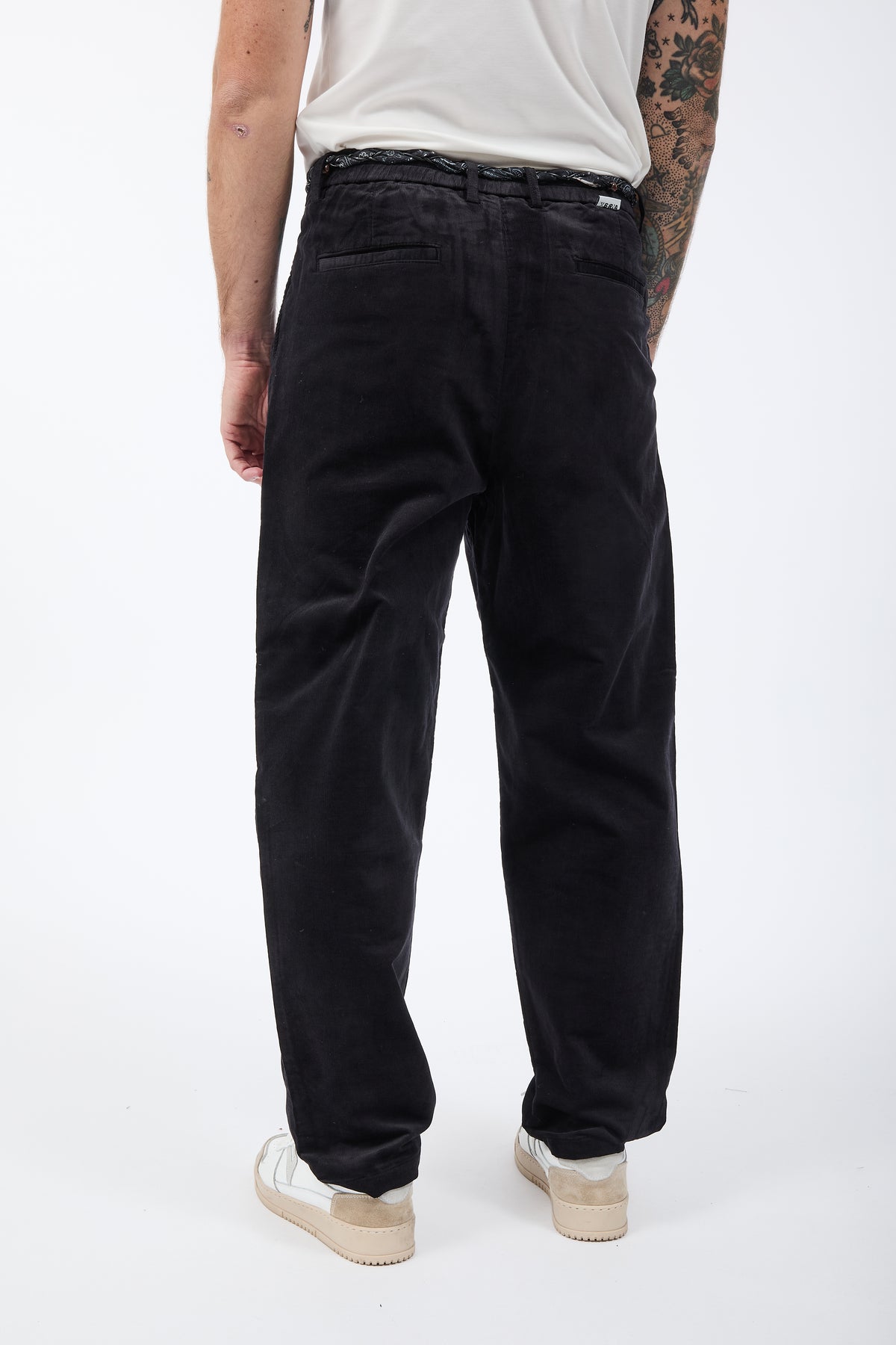 Pantalone Berna Old style Jersey Velluto Nero