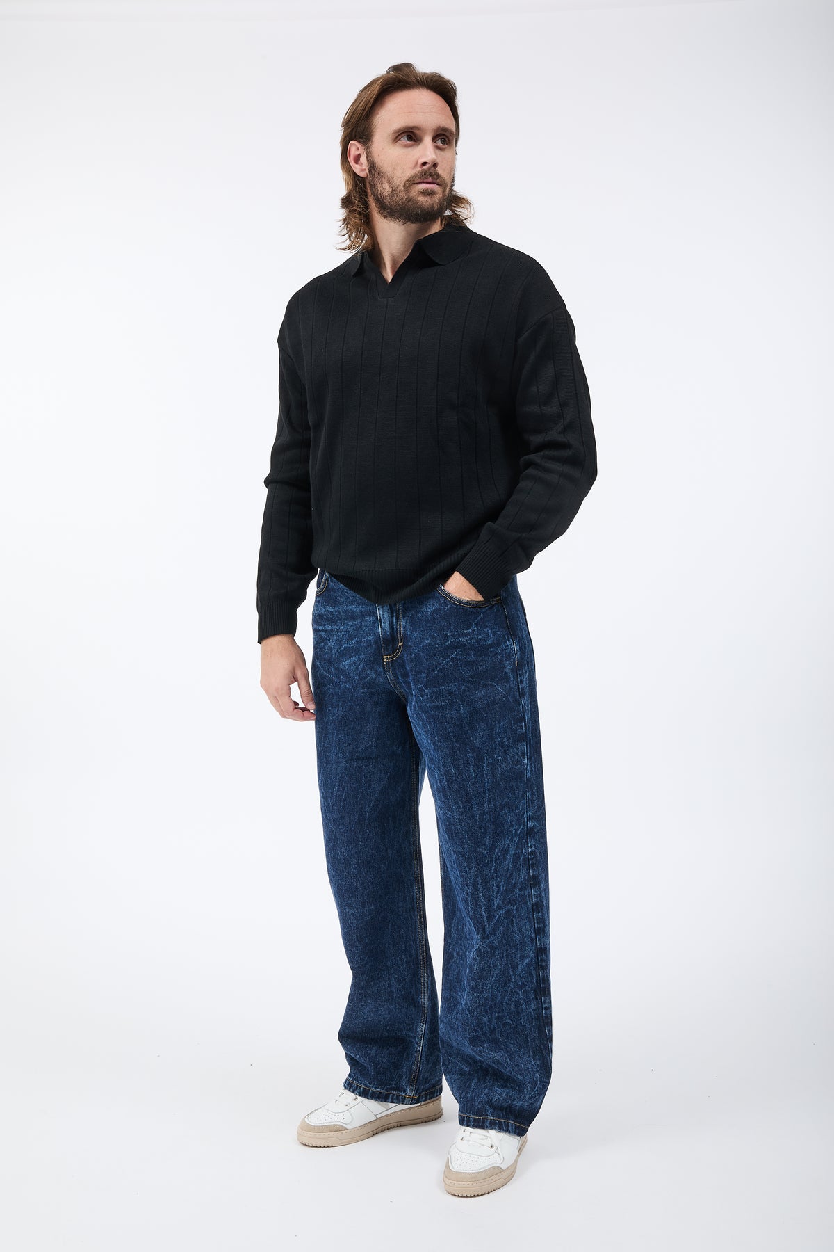 Maglione Polo BS Orizzonte Nero