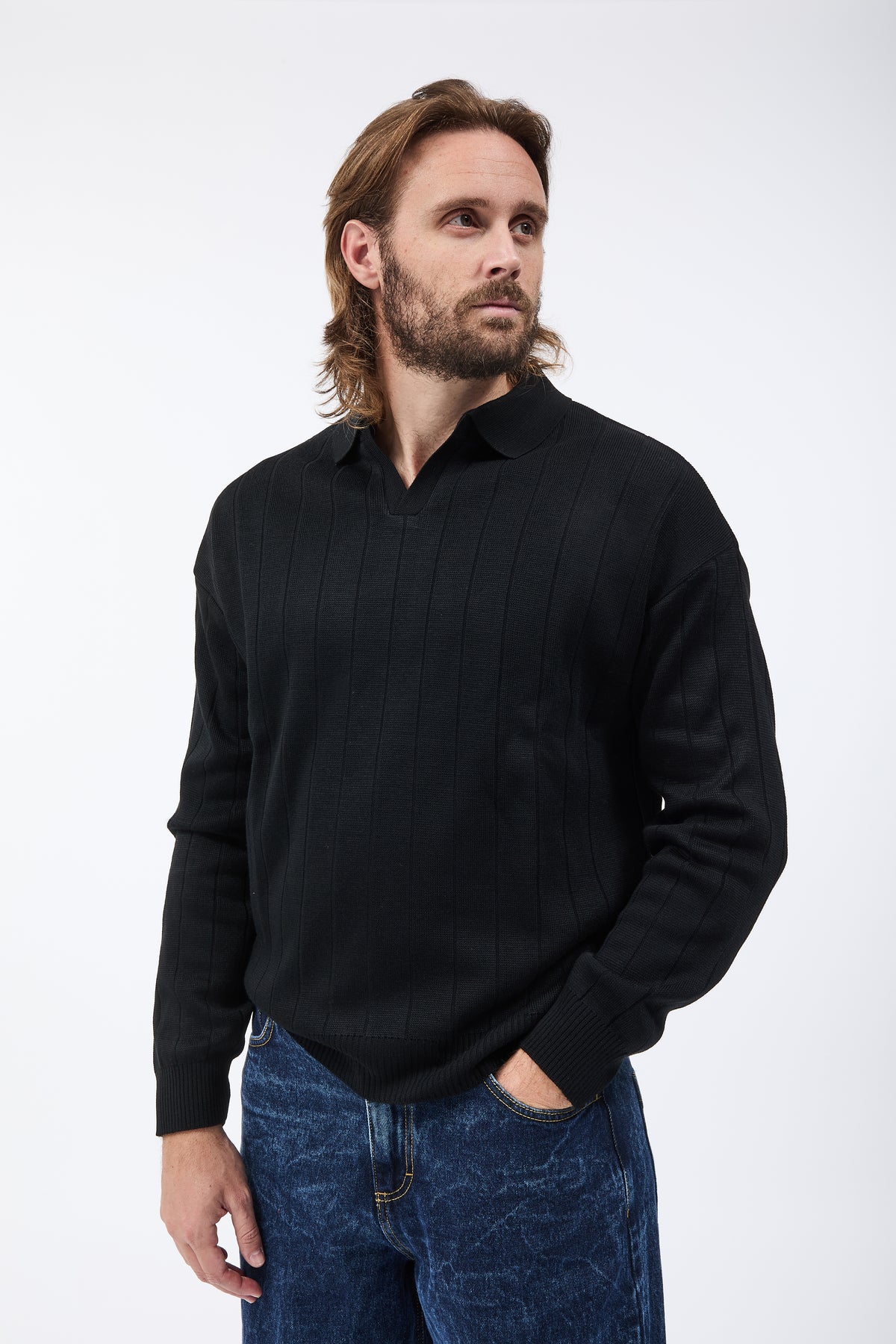 Maglione Polo BS Orizzonte Nero