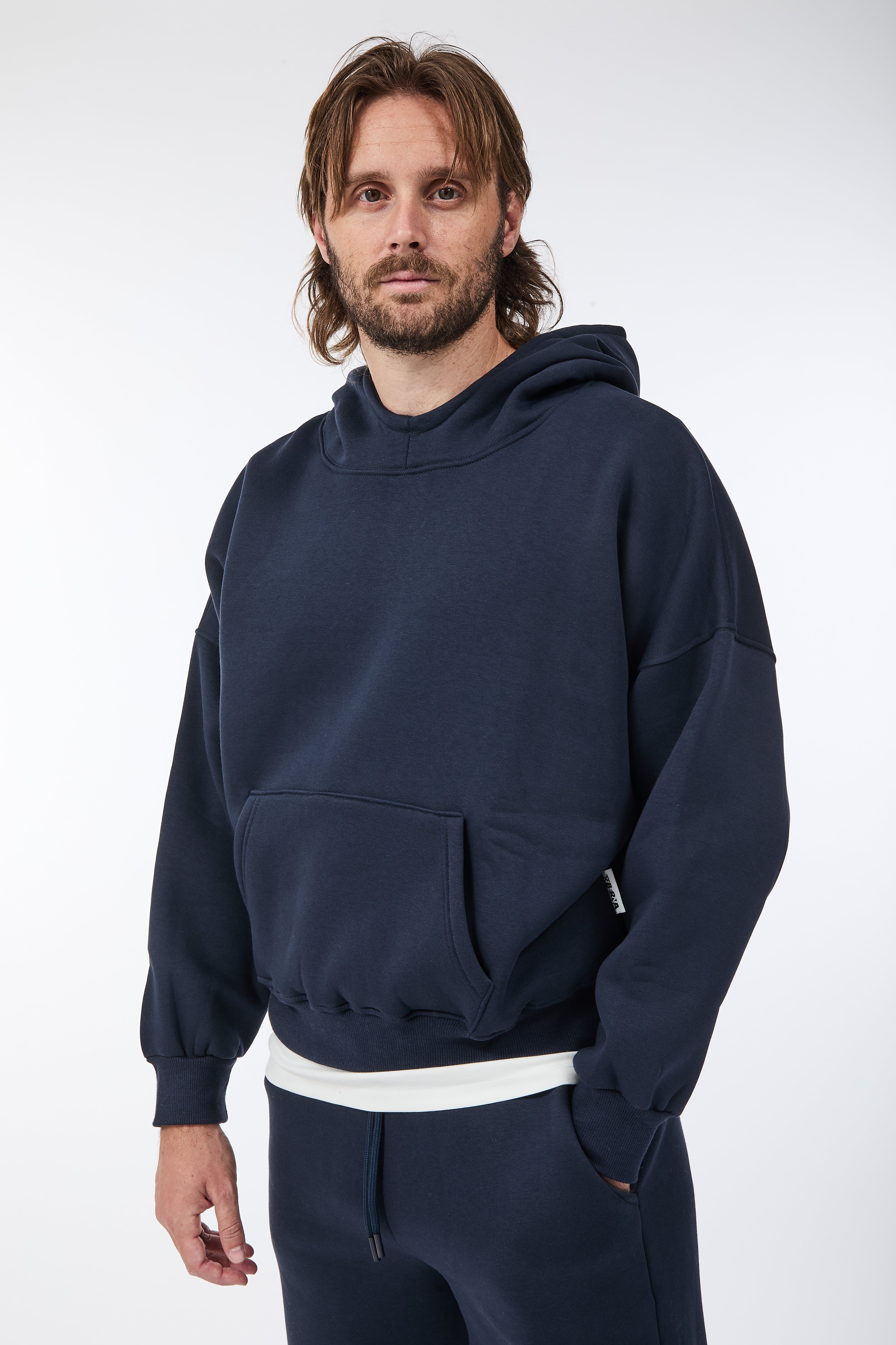 Felpa Berna Oblò Cropped Blu