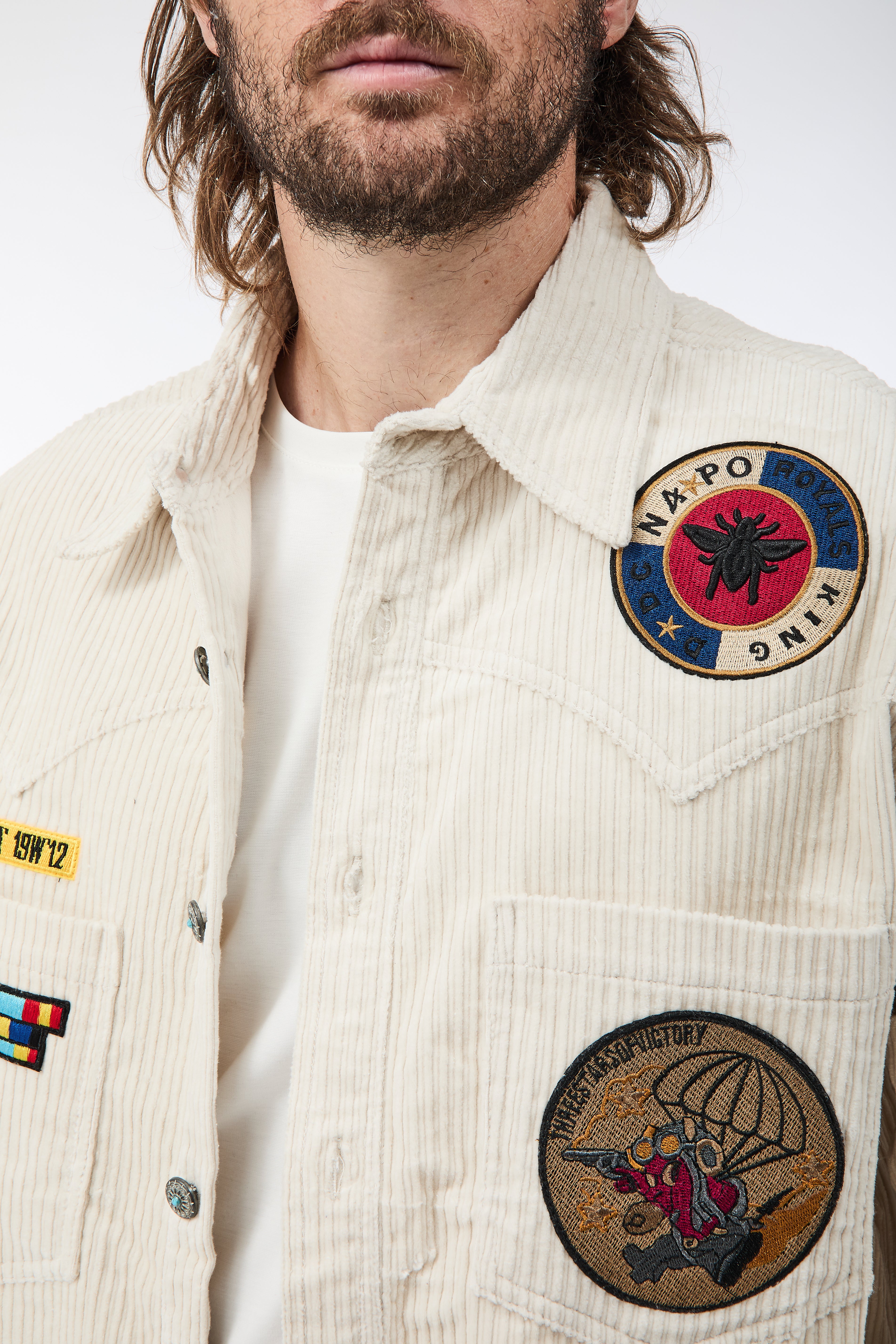 Shirt Berna Boxy Velluto Patch