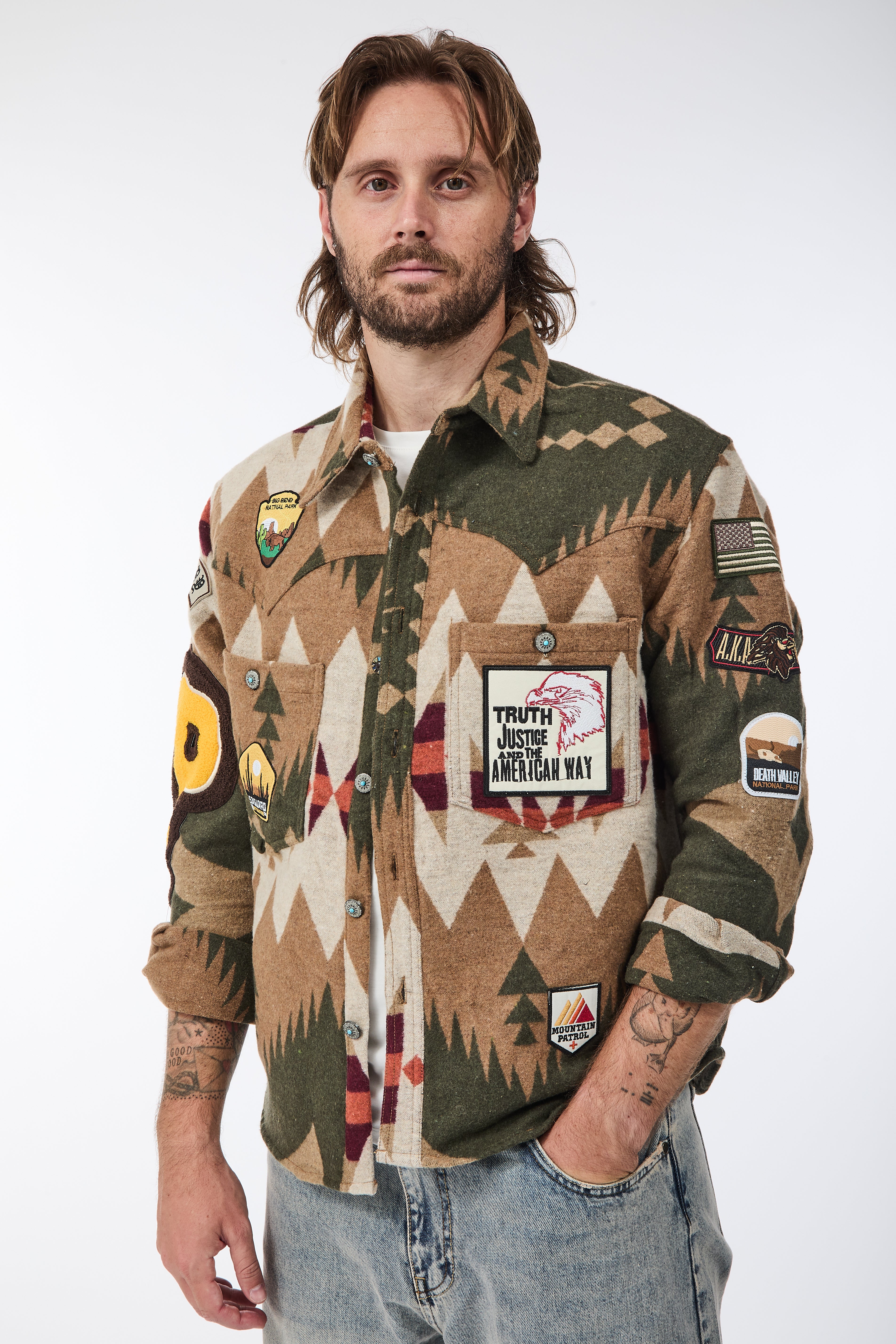 Shirt Berna Boxy Azteco Patch