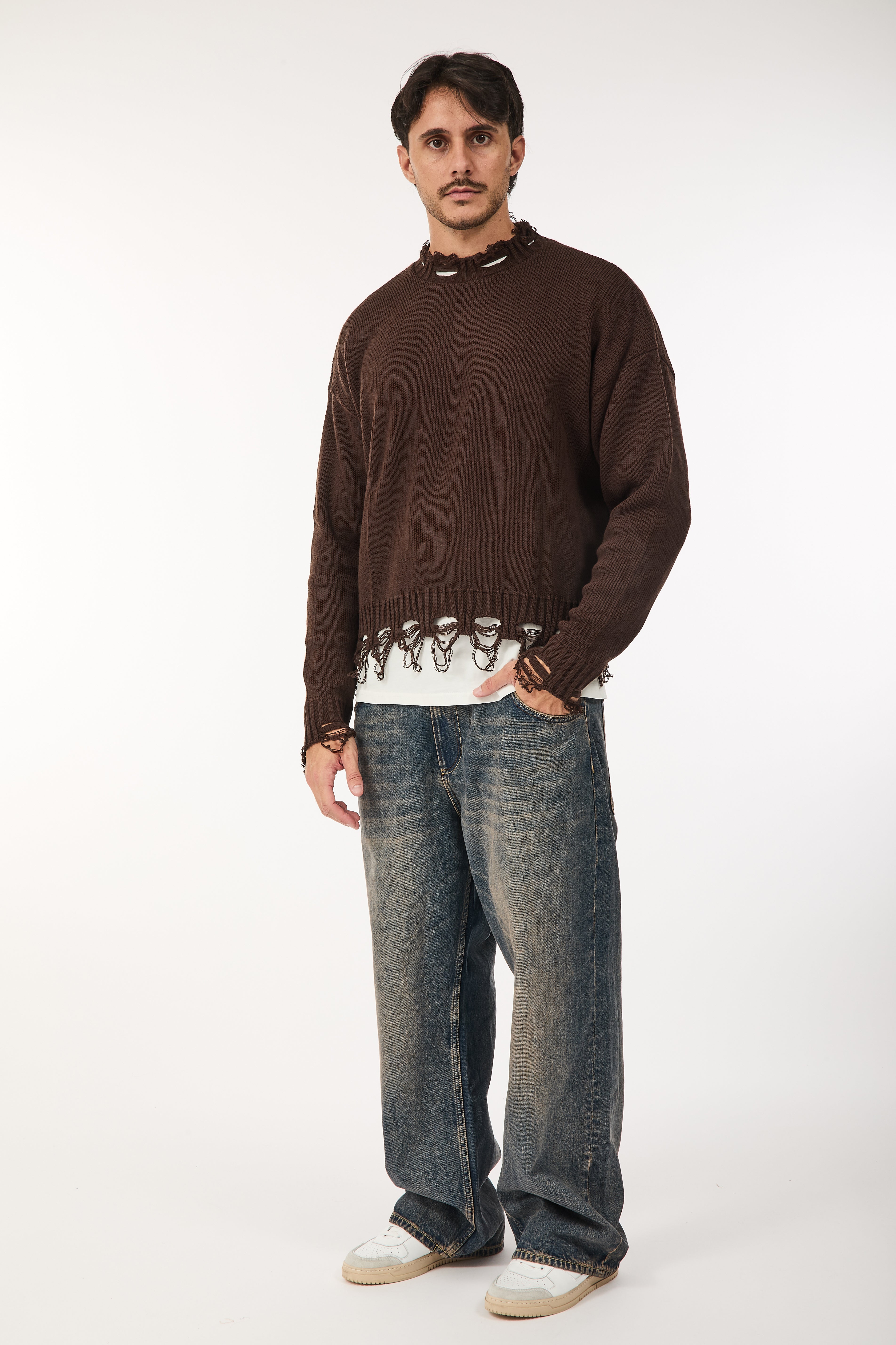 Maglione Imperial Strappi Moro
