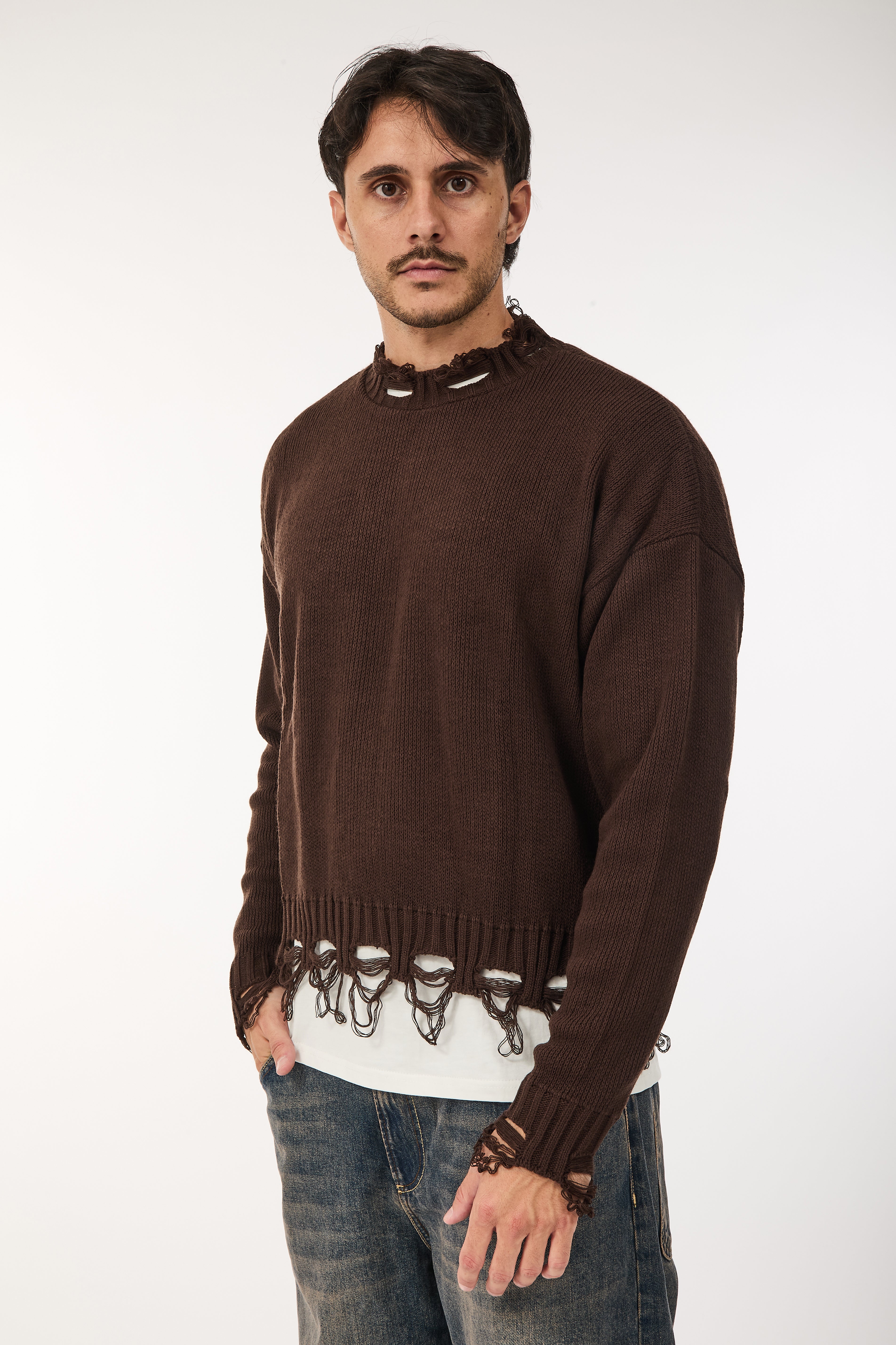 Maglione Imperial Strappi Moro