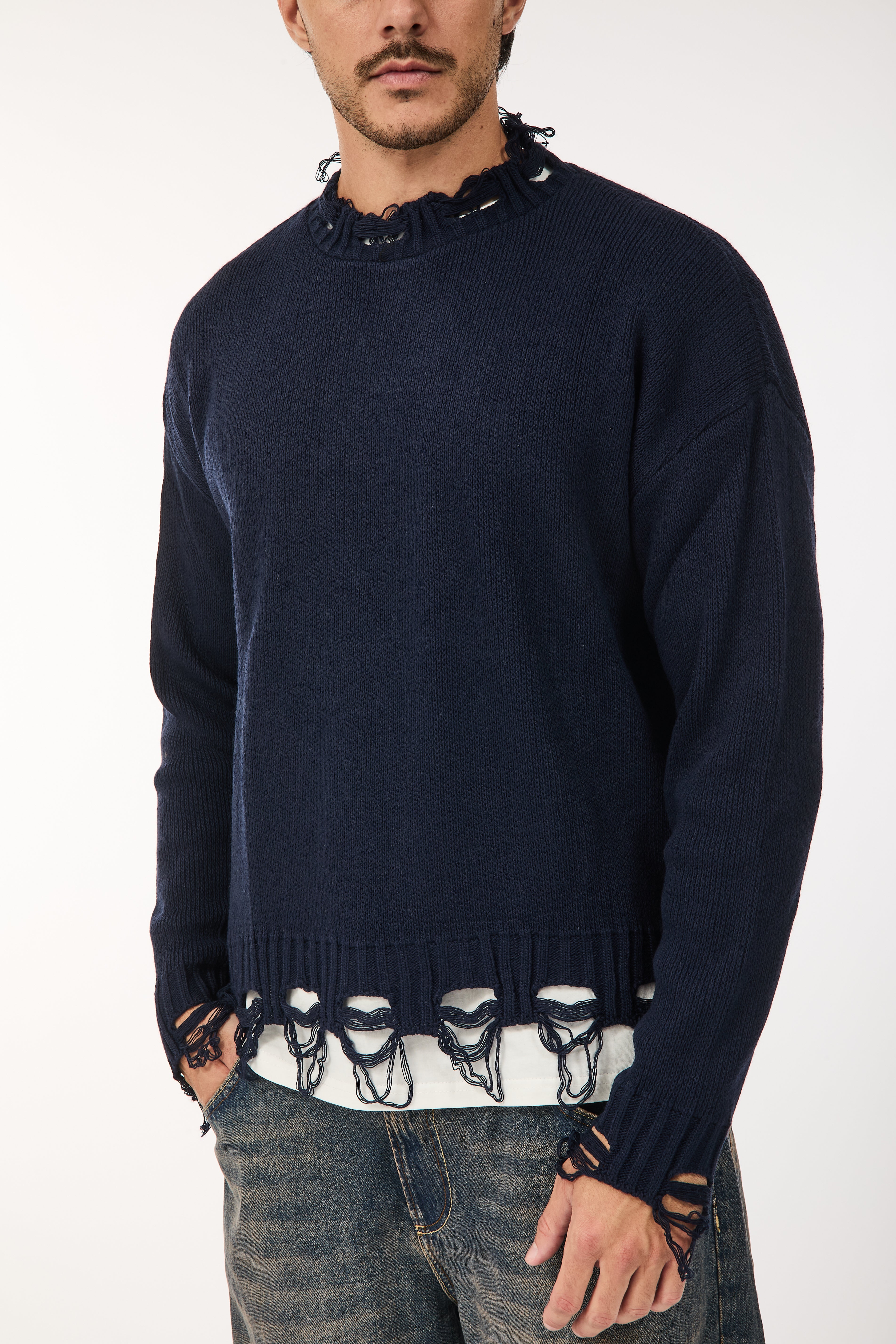 Maglione Imperial Strappi Blu