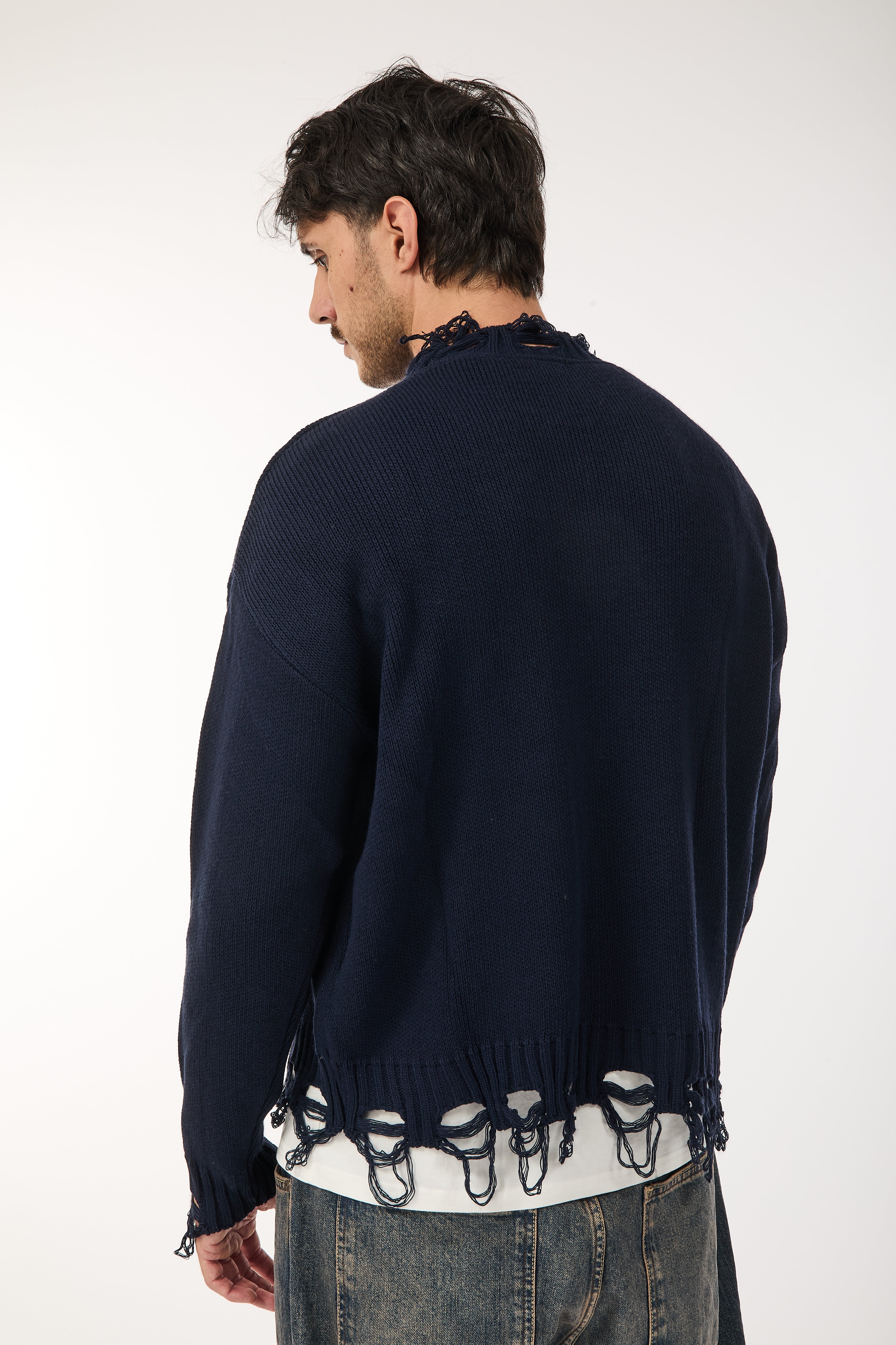 Maglione Imperial Strappi Blu
