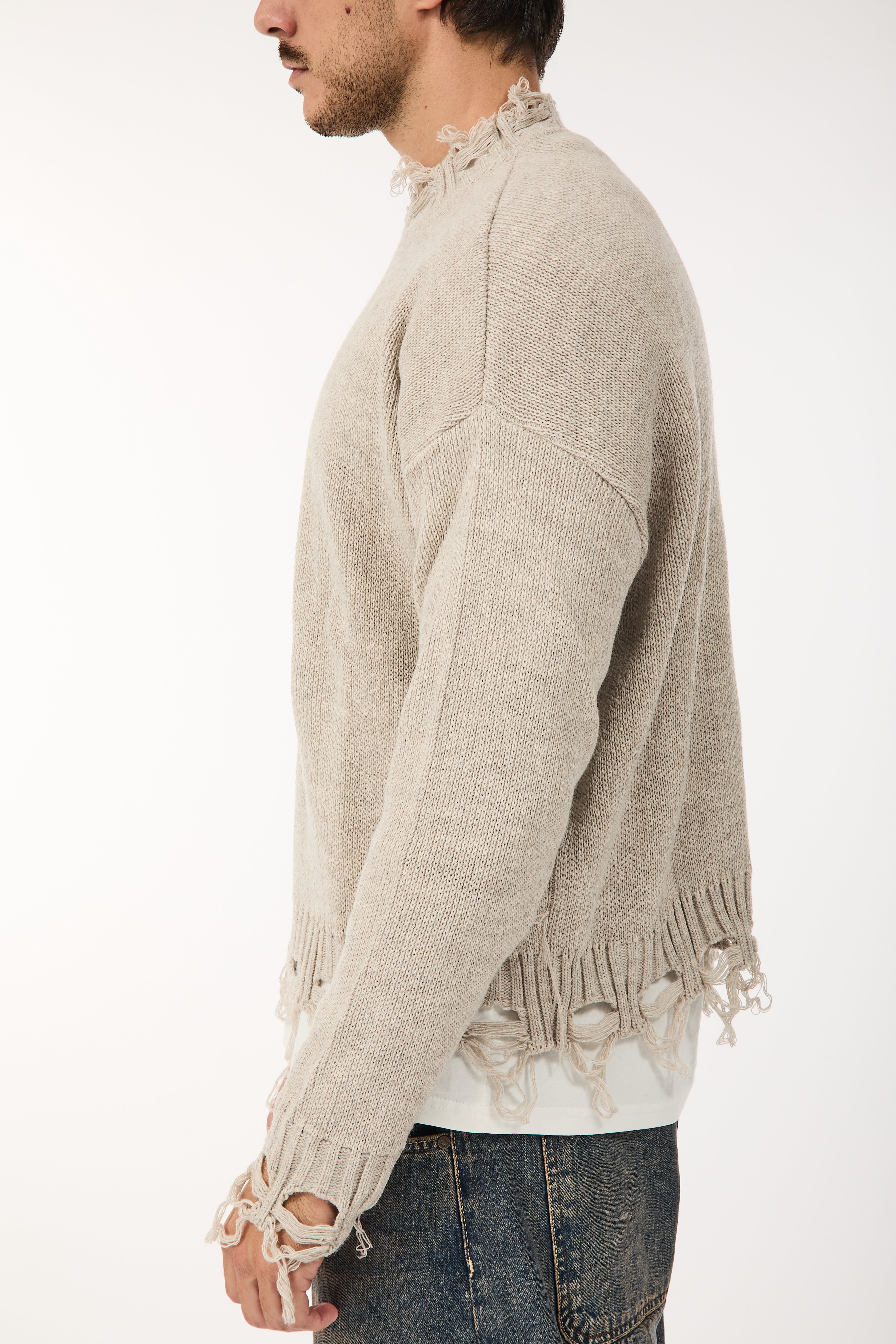 Maglione Imperial Strappi Beige