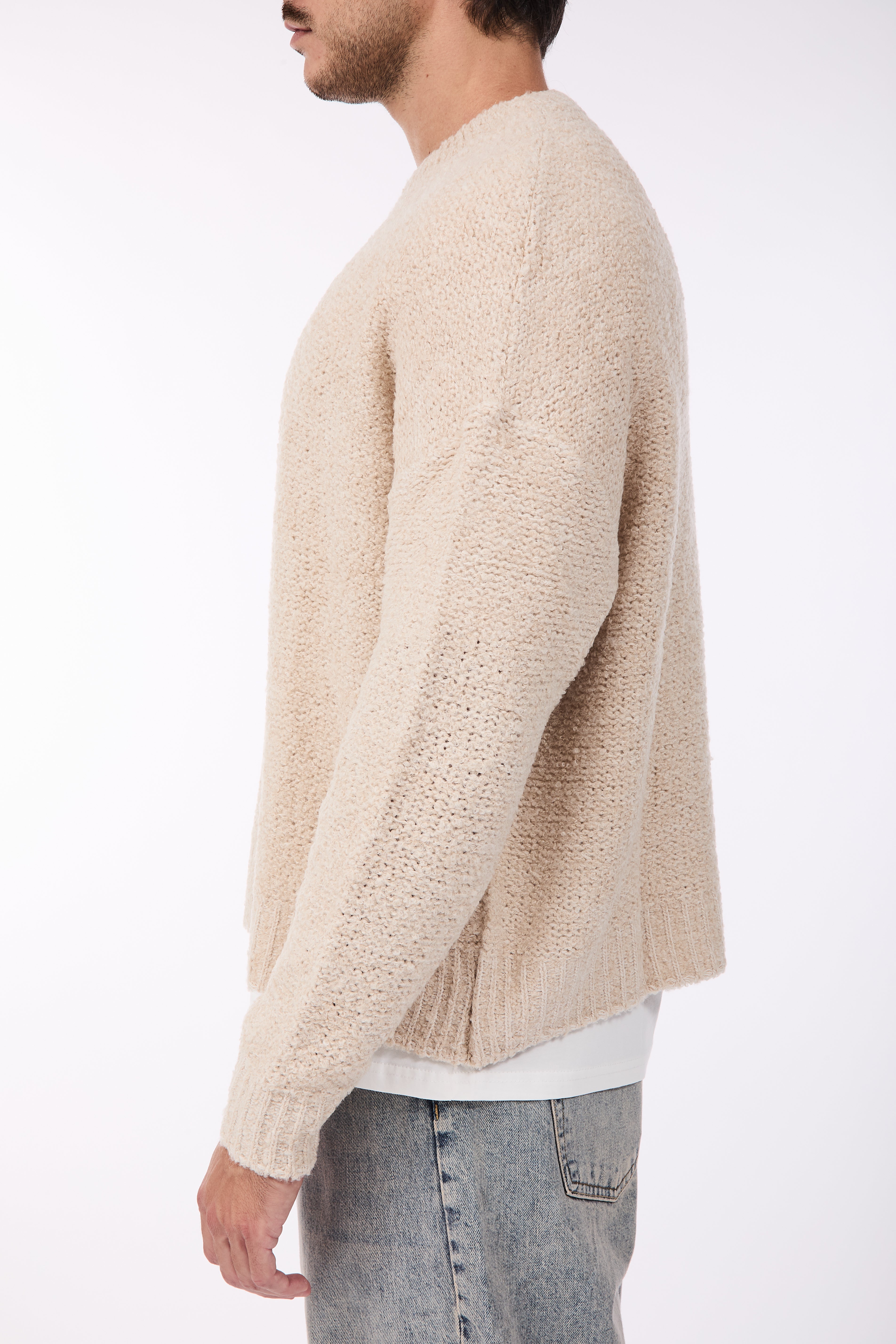Maglione Over-d Bouclé Cropped Corda M65