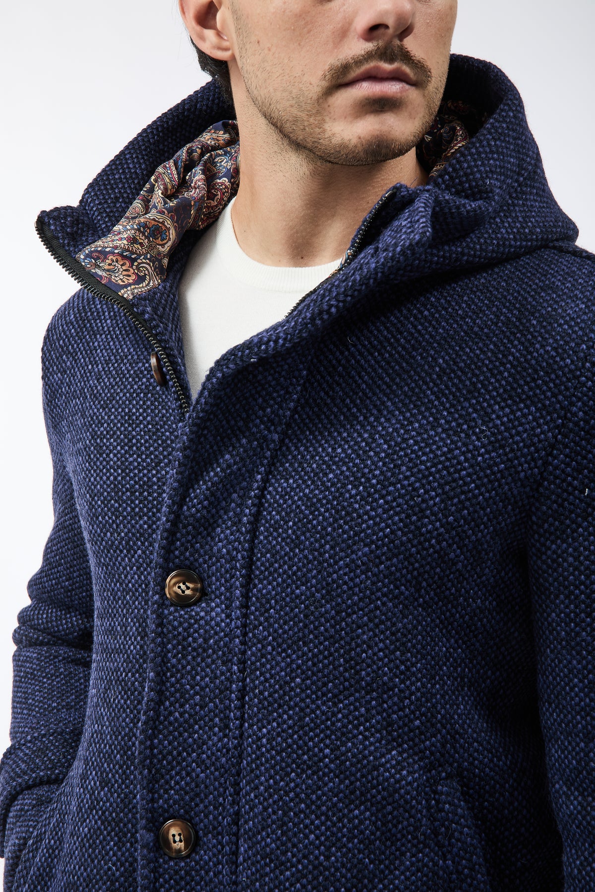 Parka V2 Lungo Punto riso Blu