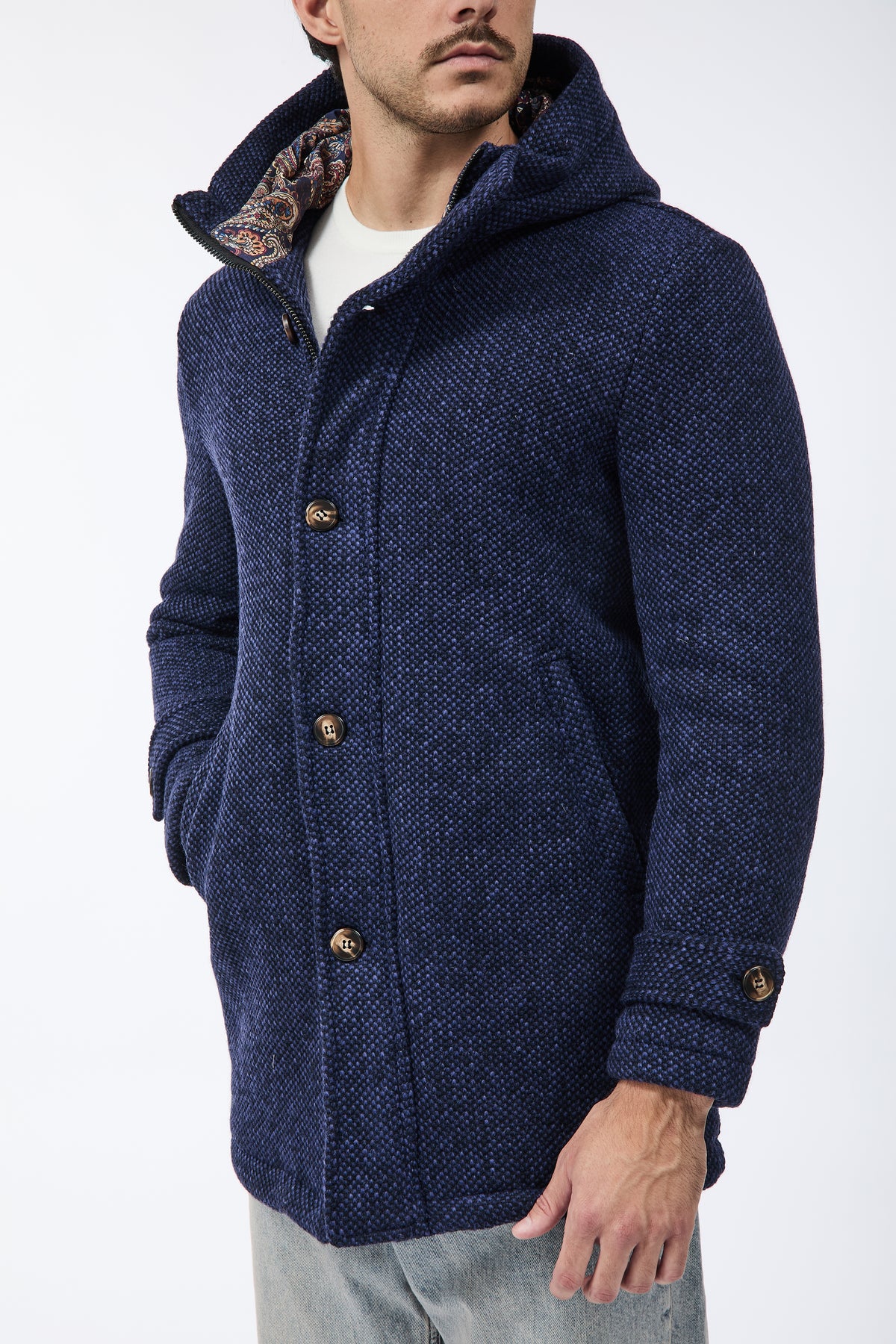 Parka V2 Lungo Punto riso Blu