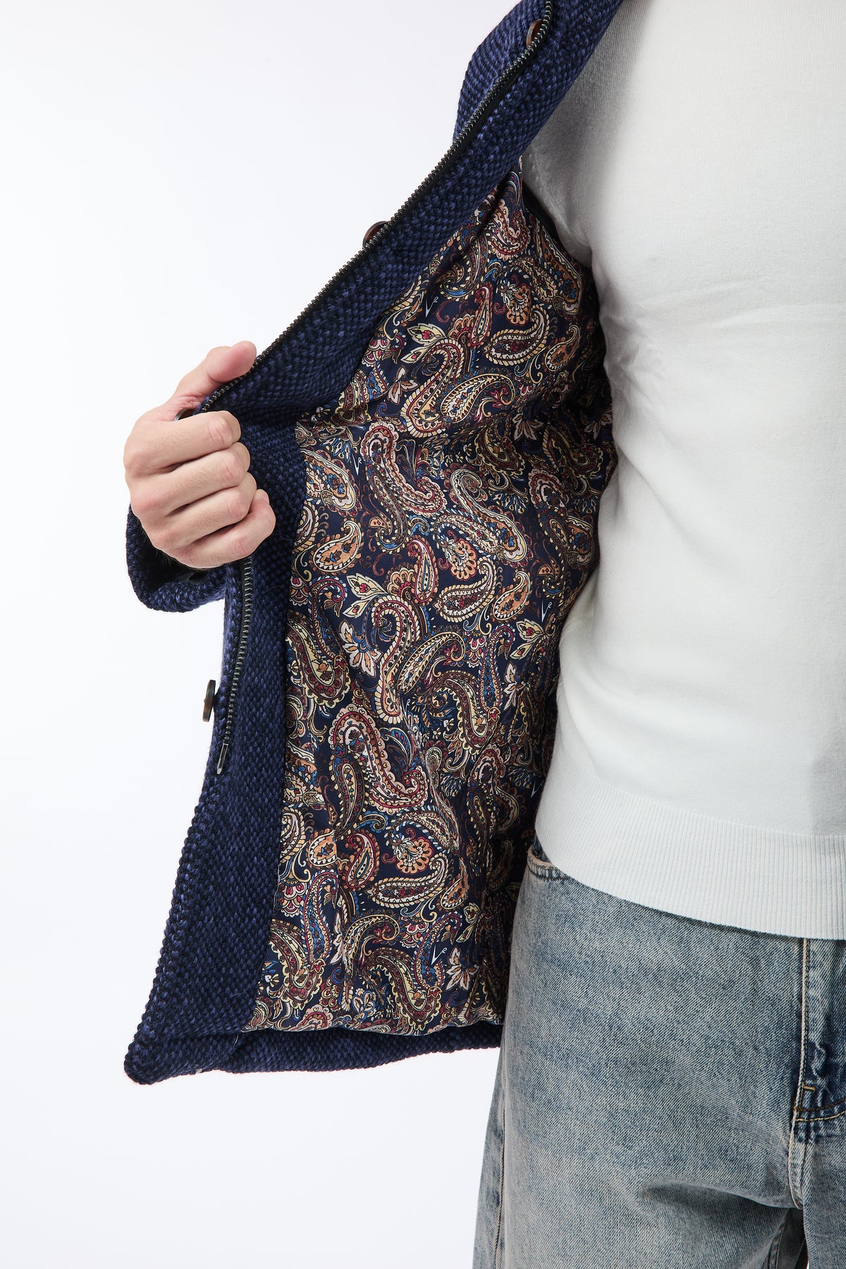Parka V2 Lungo Punto riso Blu