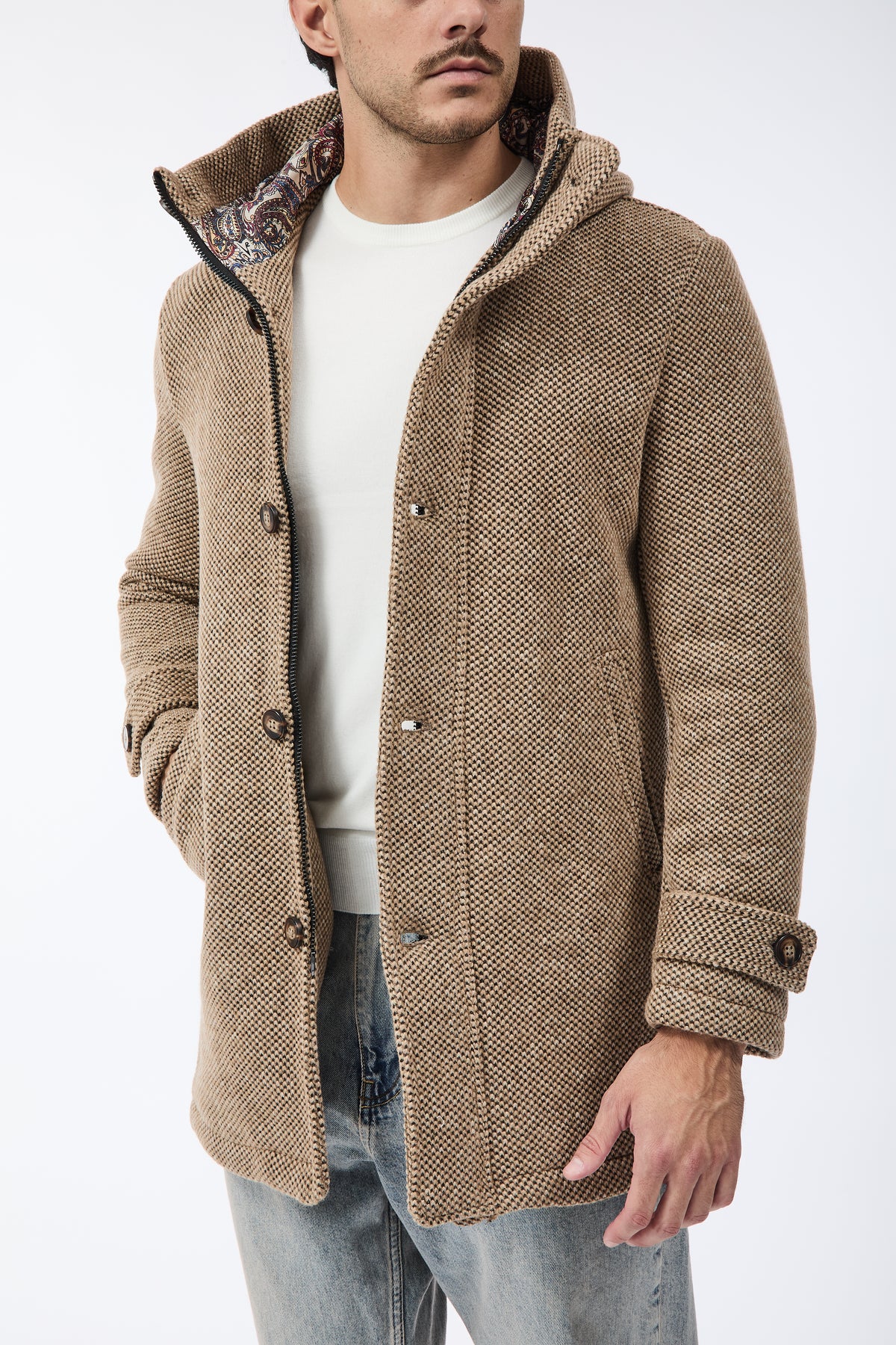 Parka V2 Lungo Punto riso Sabbia
