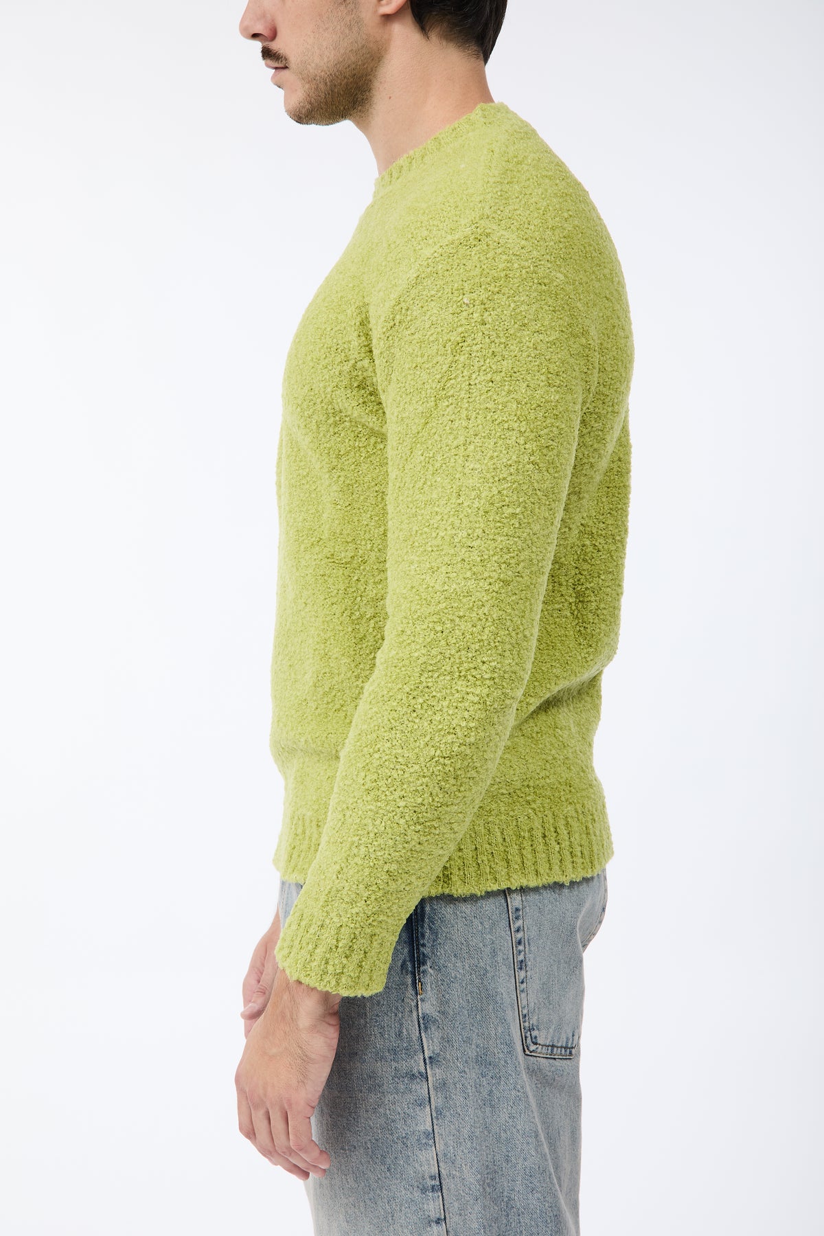 Maglione Block Eleven Bouclè Pistacchio